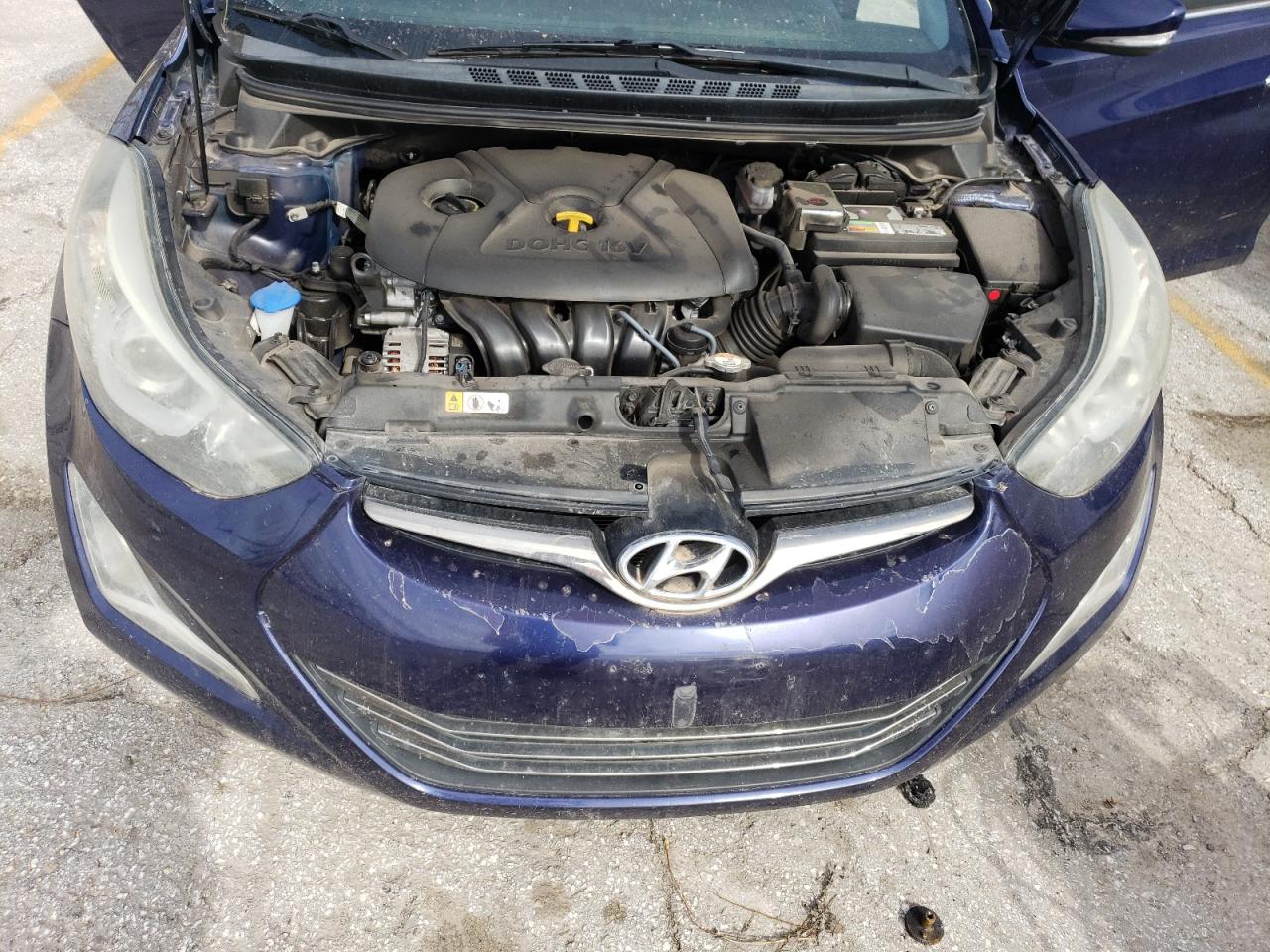 2014 Hyundai Elantra VIN 5NPDH4AE1EH498716 Copart auction photo, side damage thumbnail 11