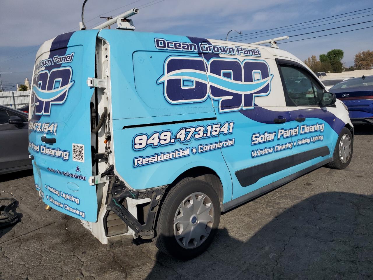 2017 Ford Transit VIN NM0LS7E76H1323669 Copart auction photo, rear end damage thumbnail 3