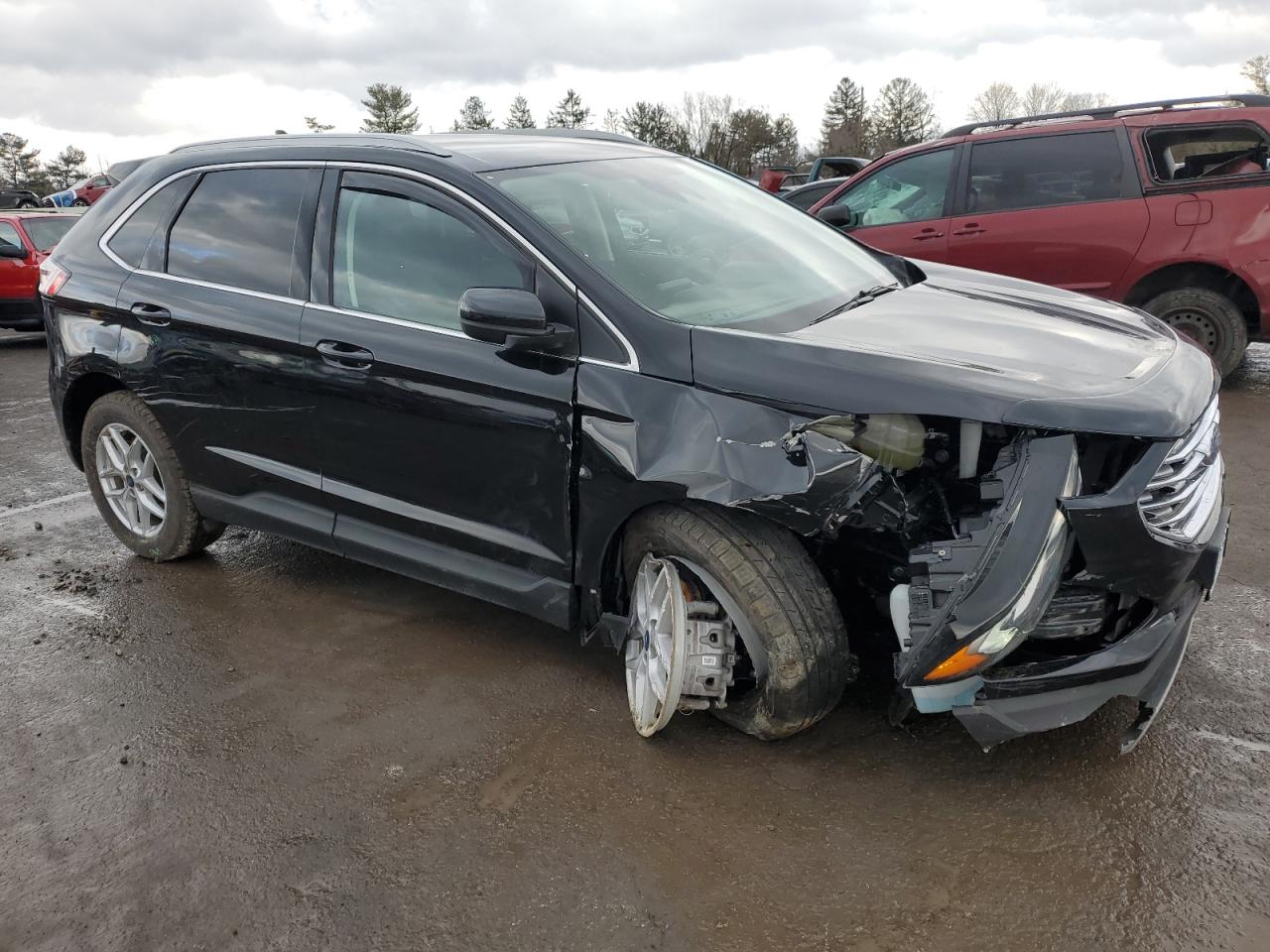 2022 Ford Edge VIN 2FMPK4J9XNBA17578 Copart auction photo, front end / undercarriage damage thumbnail 4