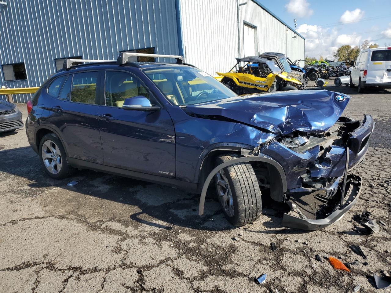 2013 BMW X1 VIN WBAVM1C5XDVW46448 Copart auction photo, front end damage thumbnail 4