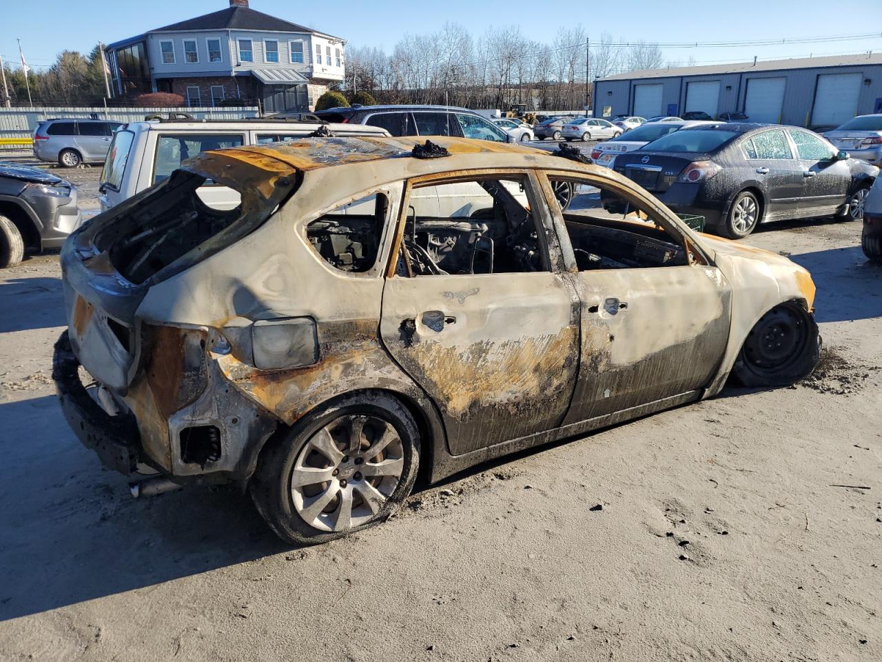 2011 Subaru Impreza VIN JF1GH6A62BG809416 Copart auction photo, burn damage thumbnail 3