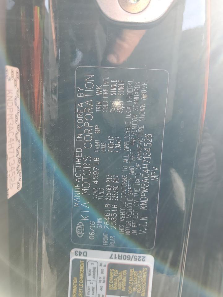 2017 KIA Sportage VIN KNDPM3AC4H7134526 Copart auction photo, all over / mechanical damage thumbnail 13