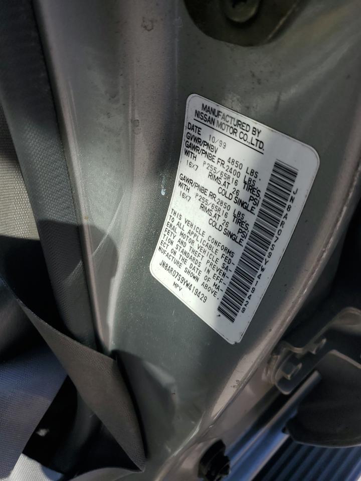 2000 Nissan Pathfinder VIN JN8AR07S9YW419429 Copart auction photo, front end damage thumbnail 14