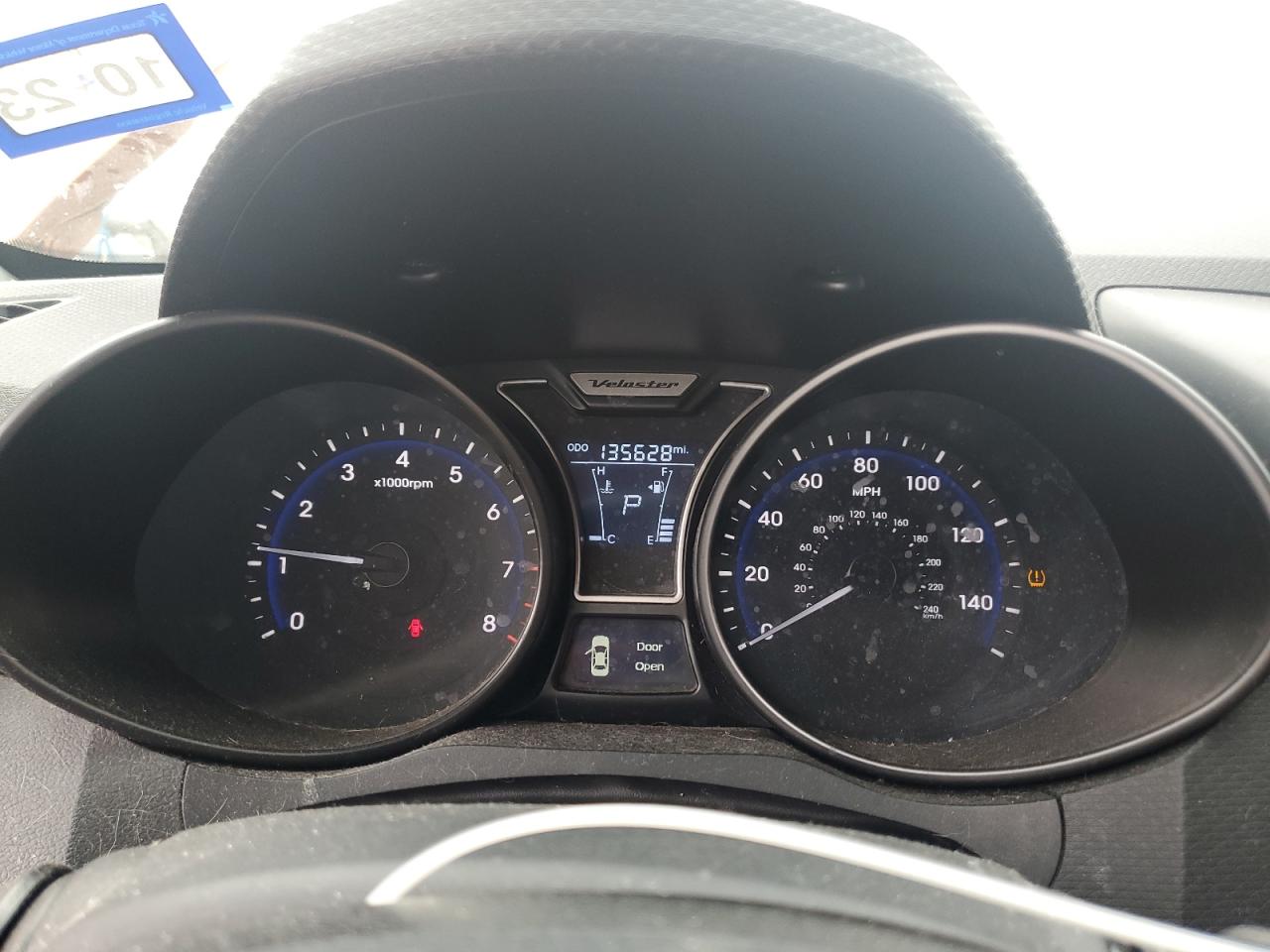 2014 Hyundai Veloster VIN KMHTC6AE7EU210950 Copart auction photo, mechanical damage thumbnail 9
