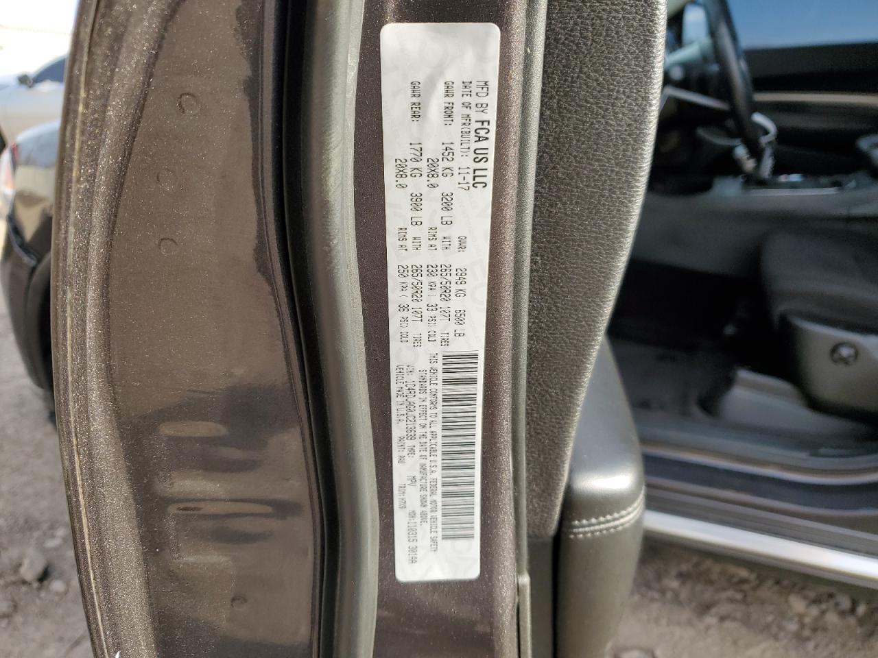 2018 Dodge Durango VIN 1C4RDJAG0JC213639 Copart auction photo, front end / side damage thumbnail 14