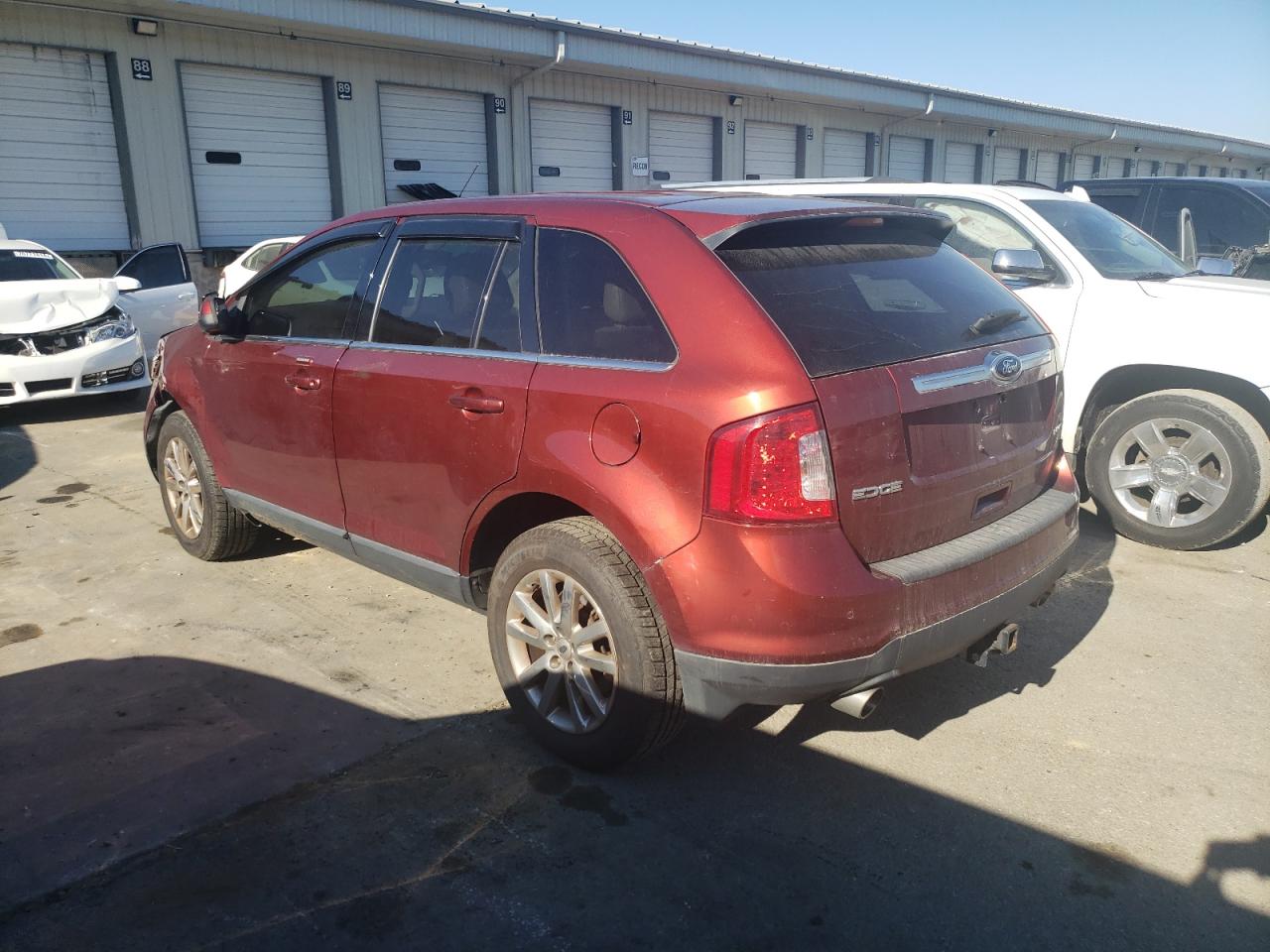 2014 Ford Edge VIN 2FMDK3KCXEBA19354 Copart auction photo, front end / undercarriage damage thumbnail 2