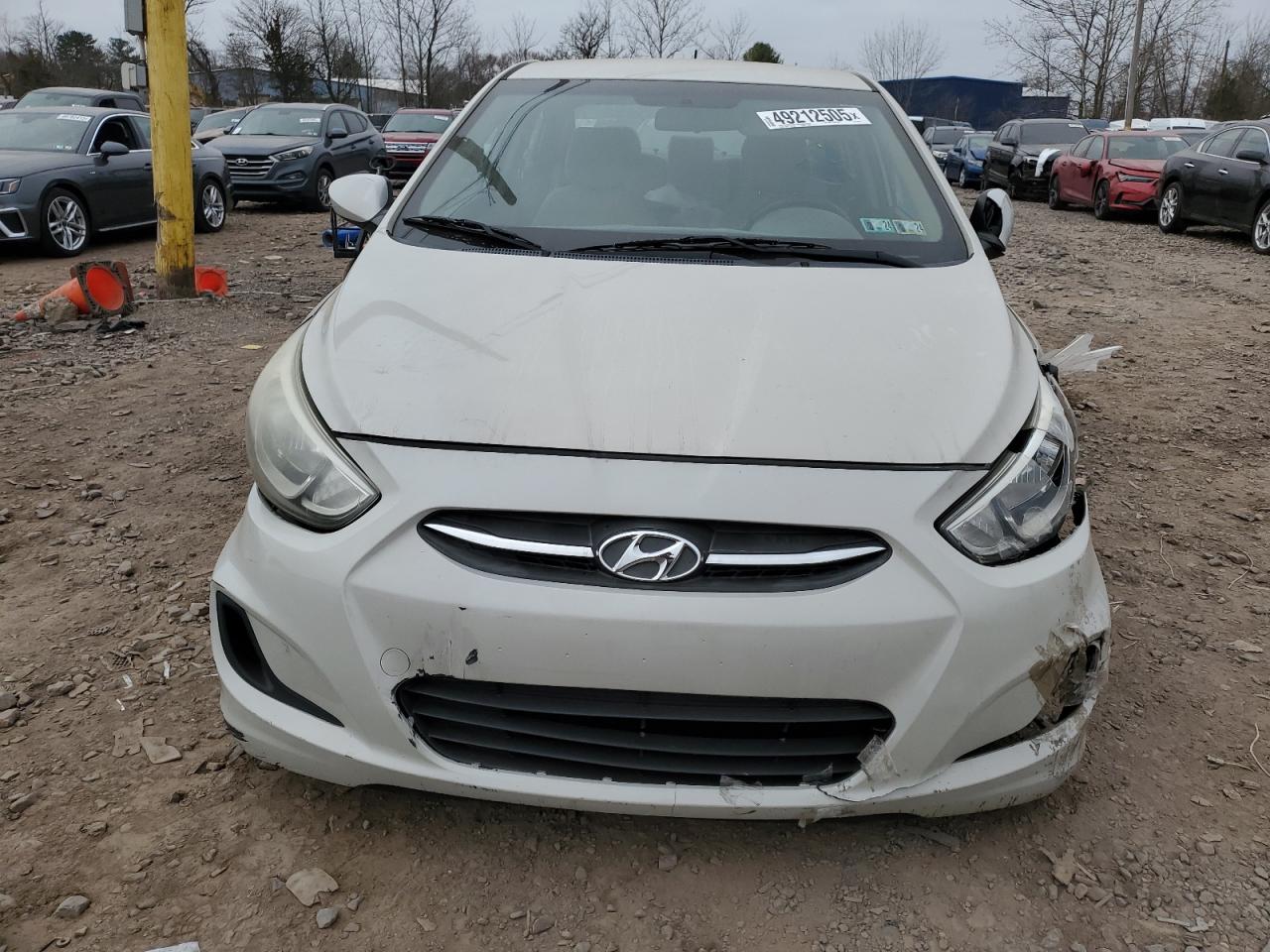 2015 Hyundai Accent VIN KMHCT4AE0FU901954 Copart auction photo, front end / side damage thumbnail 5