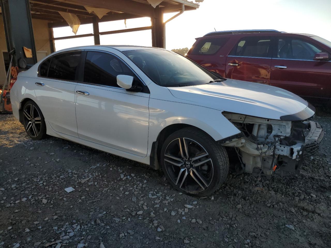 2017 Honda Accord VIN 1HGCR2F5XHA063776 Copart auction photo, front end damage thumbnail 4