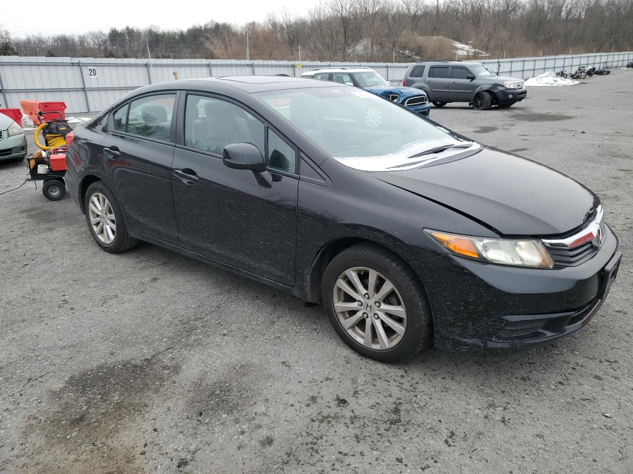 2012 Honda Civic VIN 19XFB2F9XCE363651 Copart auction photo, side damage thumbnail 4