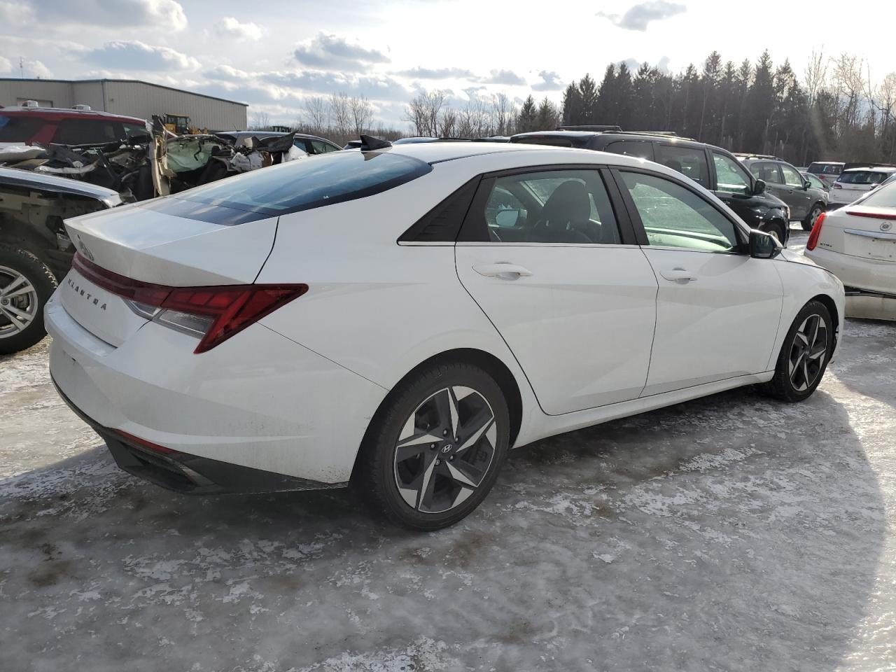2022 Hyundai Elantra VIN 5NPLN4AG1NH074846 Copart auction photo, front end damage thumbnail 3