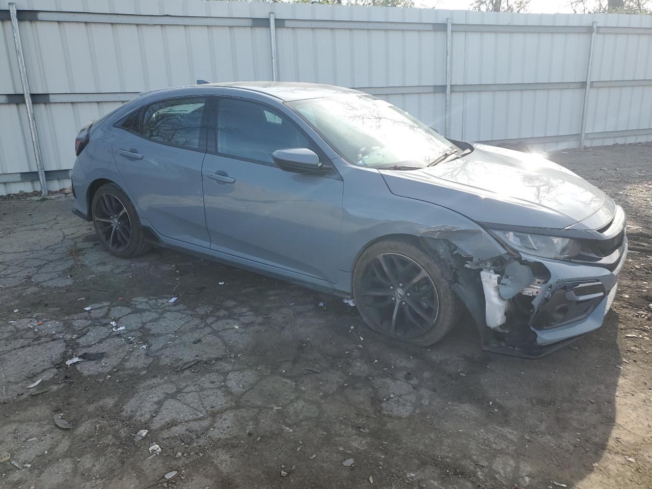 2021 Honda Civic VIN SHHFK7H49MU411147 Copart auction photo, front end / side damage thumbnail 4