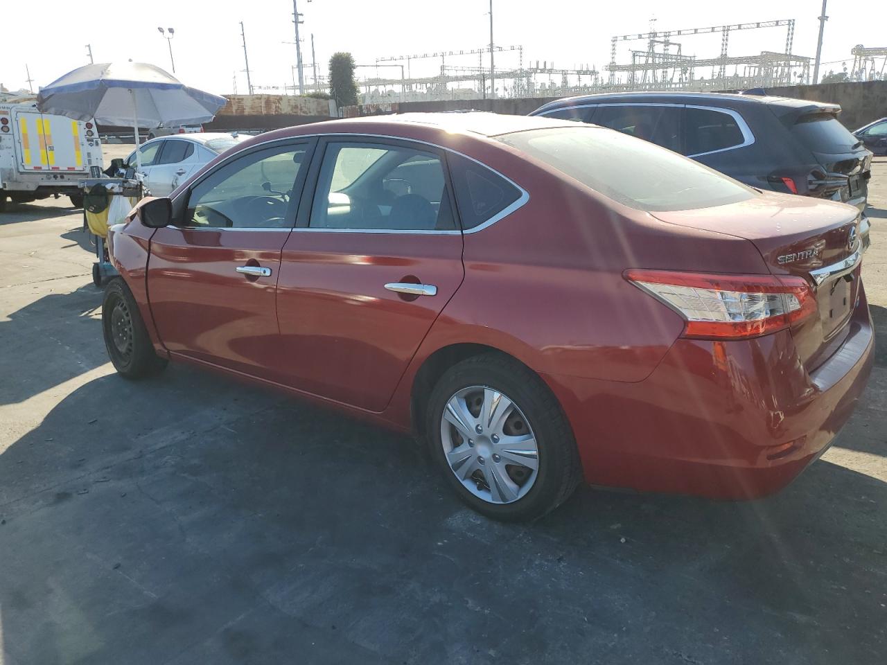 2014 Nissan Sentra VIN 3N1AB7AP8EY266580 Copart auction photo, front end damage thumbnail 2