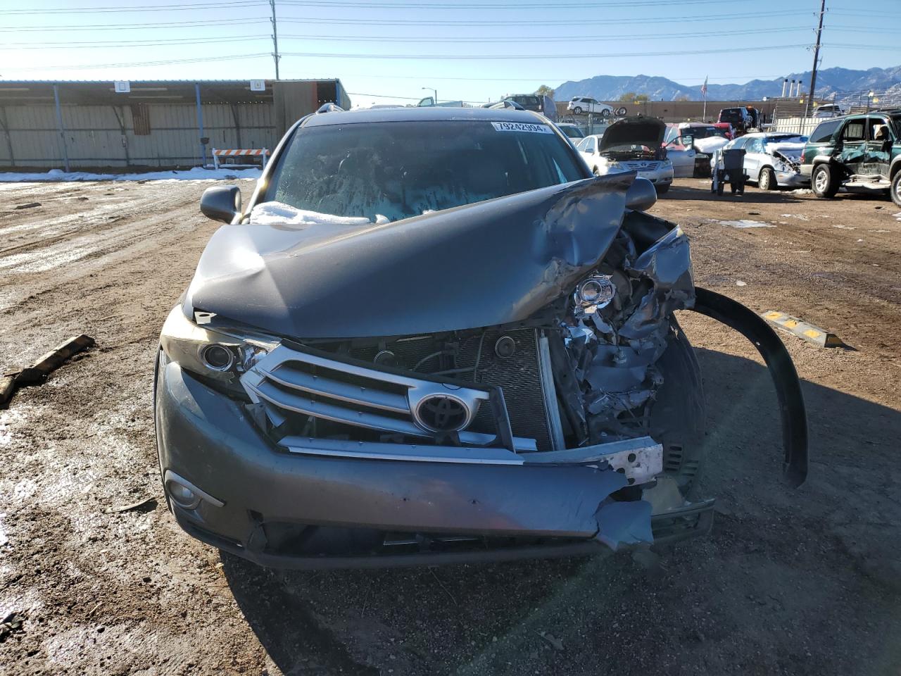 2013 Toyota Highlander VIN 5TDDK3EH8DS268020 Copart auction photo, front end / side damage thumbnail 5