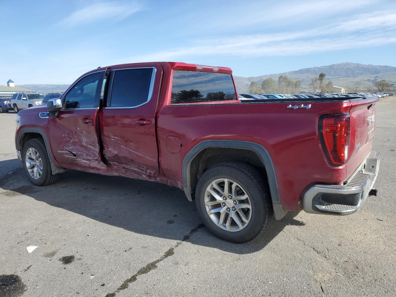 2020 GMC Sierra VIN 3GTU9BEDXLG161096 Copart auction photo, side damage thumbnail 2