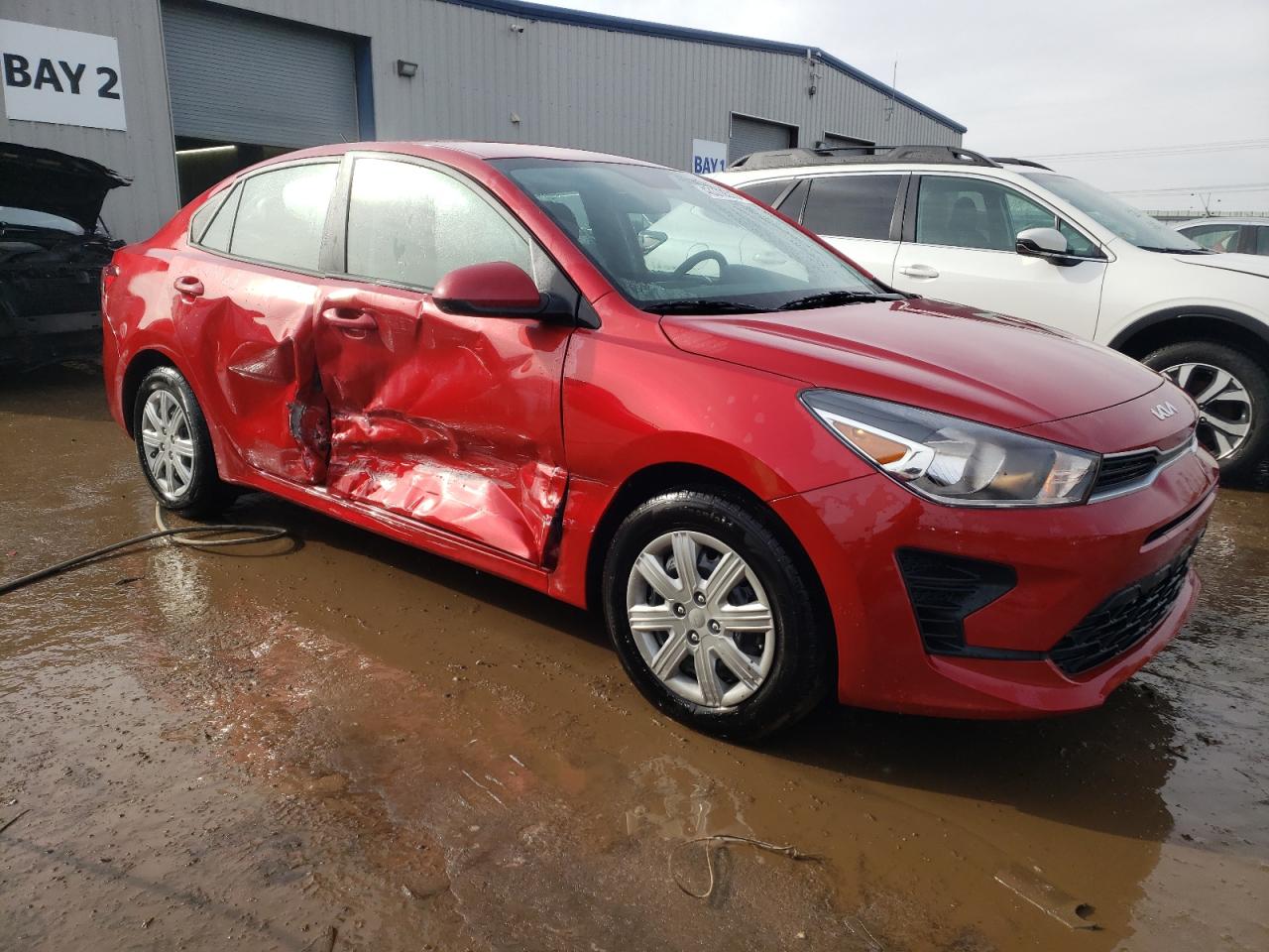 2023 KIA Rio VIN 3KPA24AD5PE600487 Copart auction photo, side / rear end damage thumbnail 4