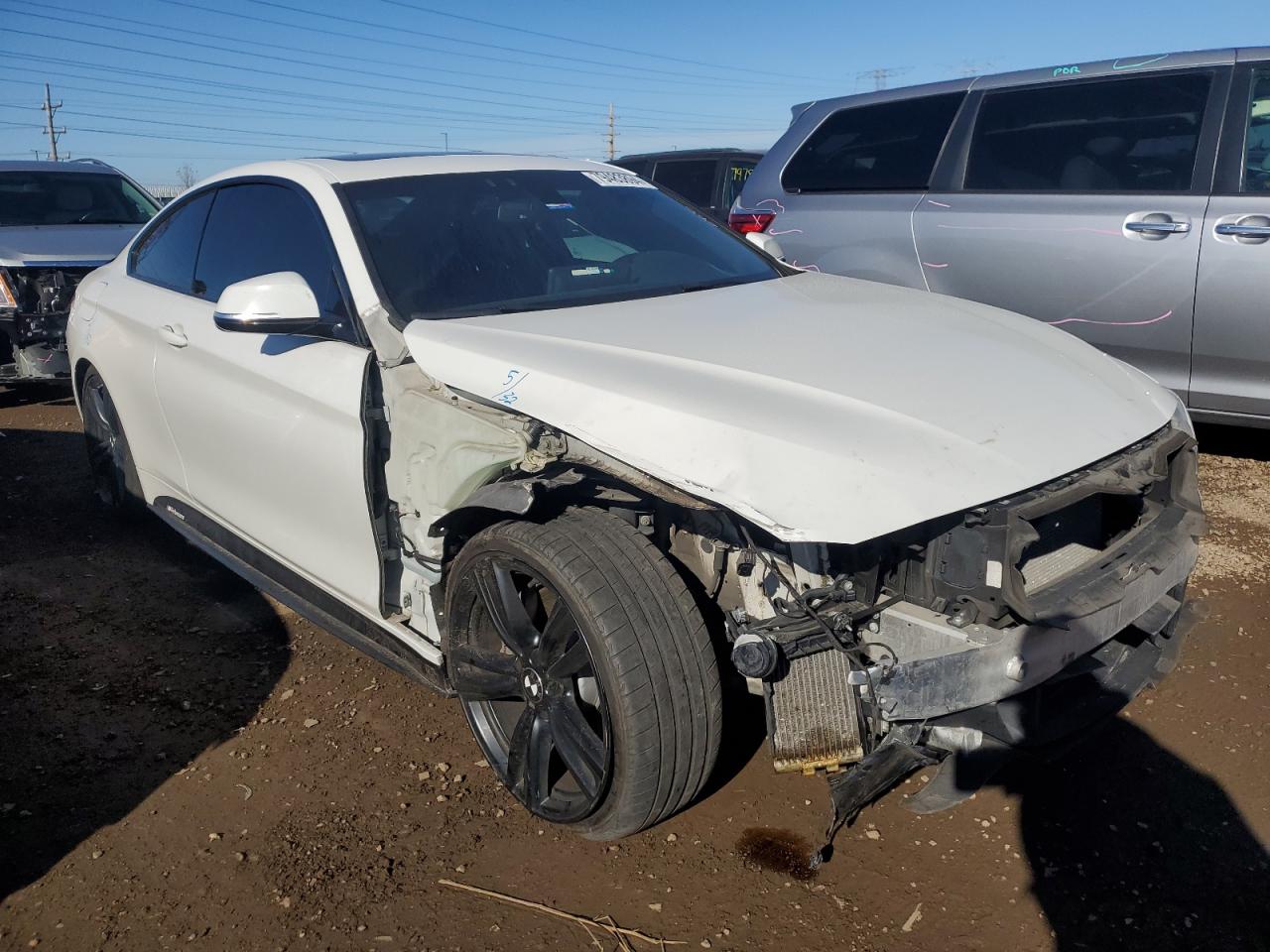 2016 BMW 4er VIN WBA3R1C53GK529017 Copart auction photo, front end damage thumbnail 4