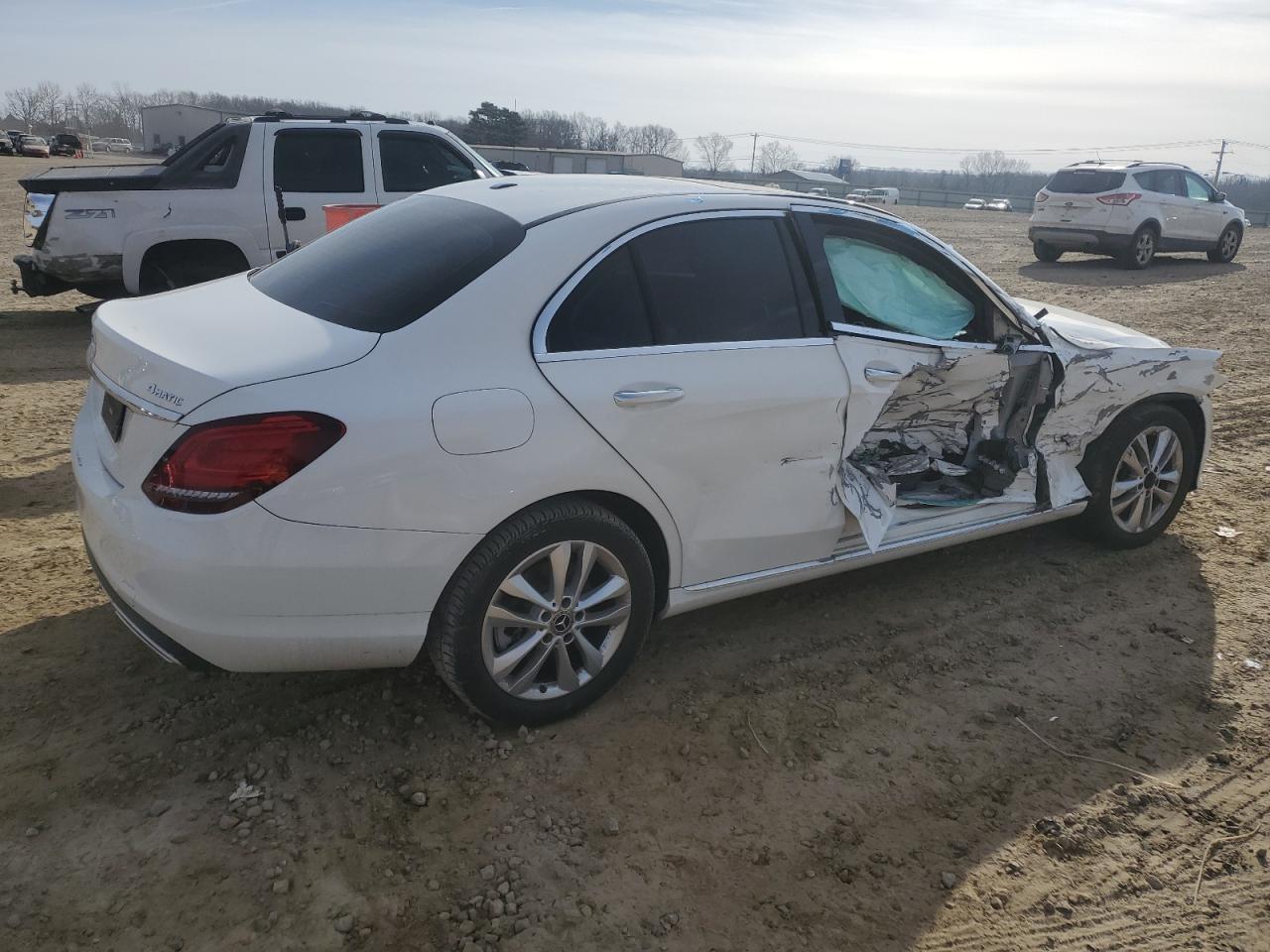 2019 Mercedes-Benz C-klasse VIN 55SWF8EB9KU291652 Copart auction photo, side / front end damage thumbnail 3