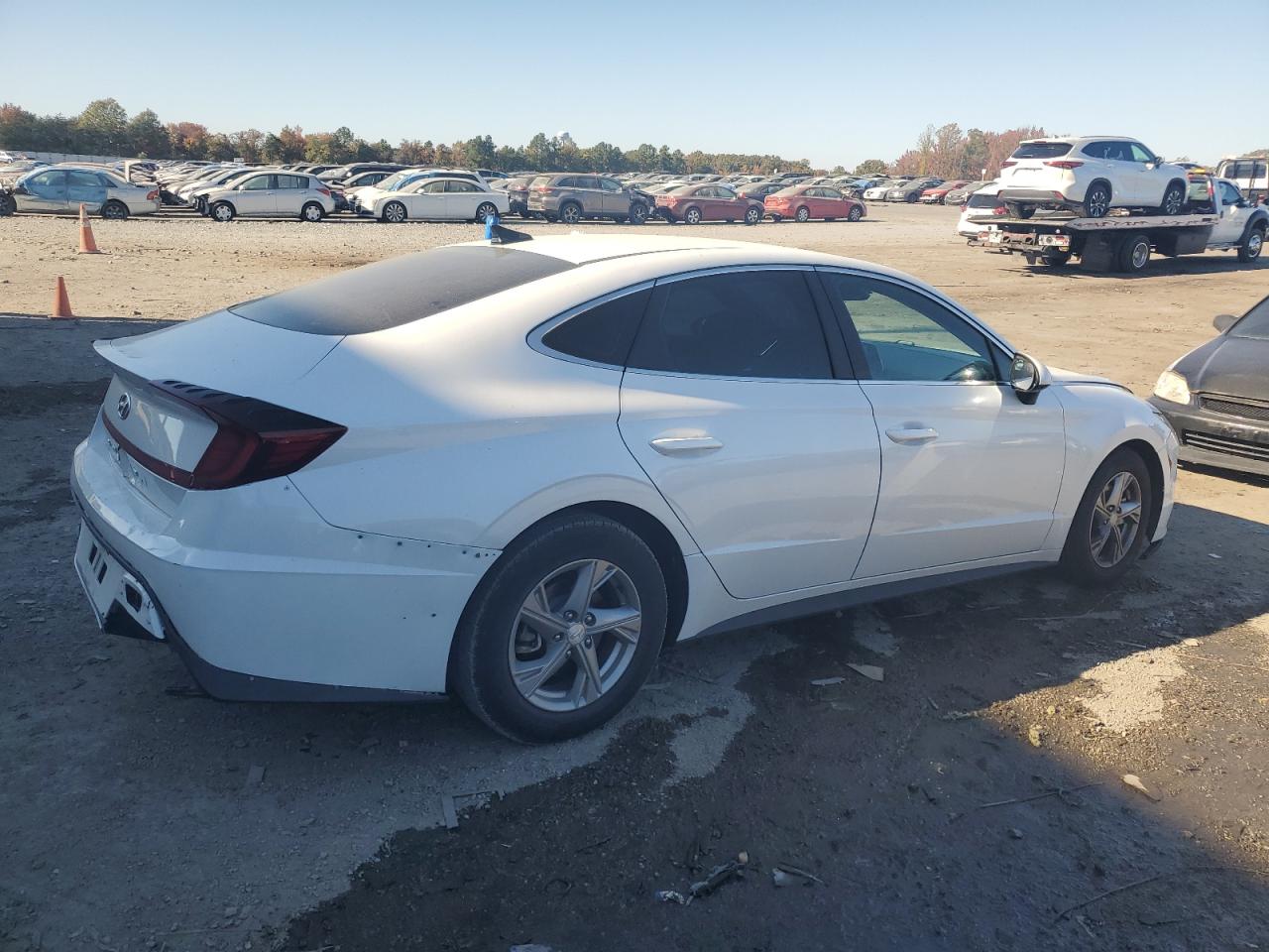 2021 Hyundai Sonata VIN 5NPEG4JA2MH121671 Copart auction photo, rear end / front end damage thumbnail 3