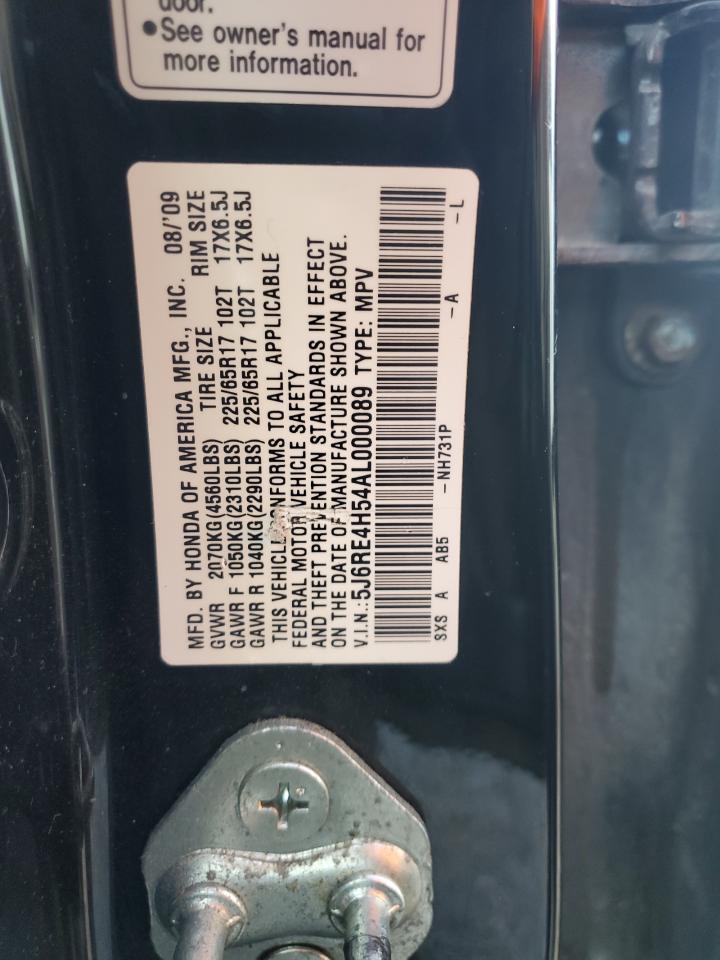 2010 Honda CR-V VIN 5J6RE4H54AL000089 Copart auction photo, all over / mechanical damage thumbnail 13