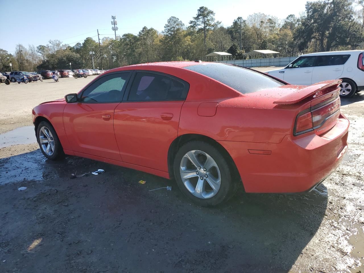 2014 Dodge Charger VIN 2C3CDXBG3EH254877 Copart auction photo, side / front end damage thumbnail 2