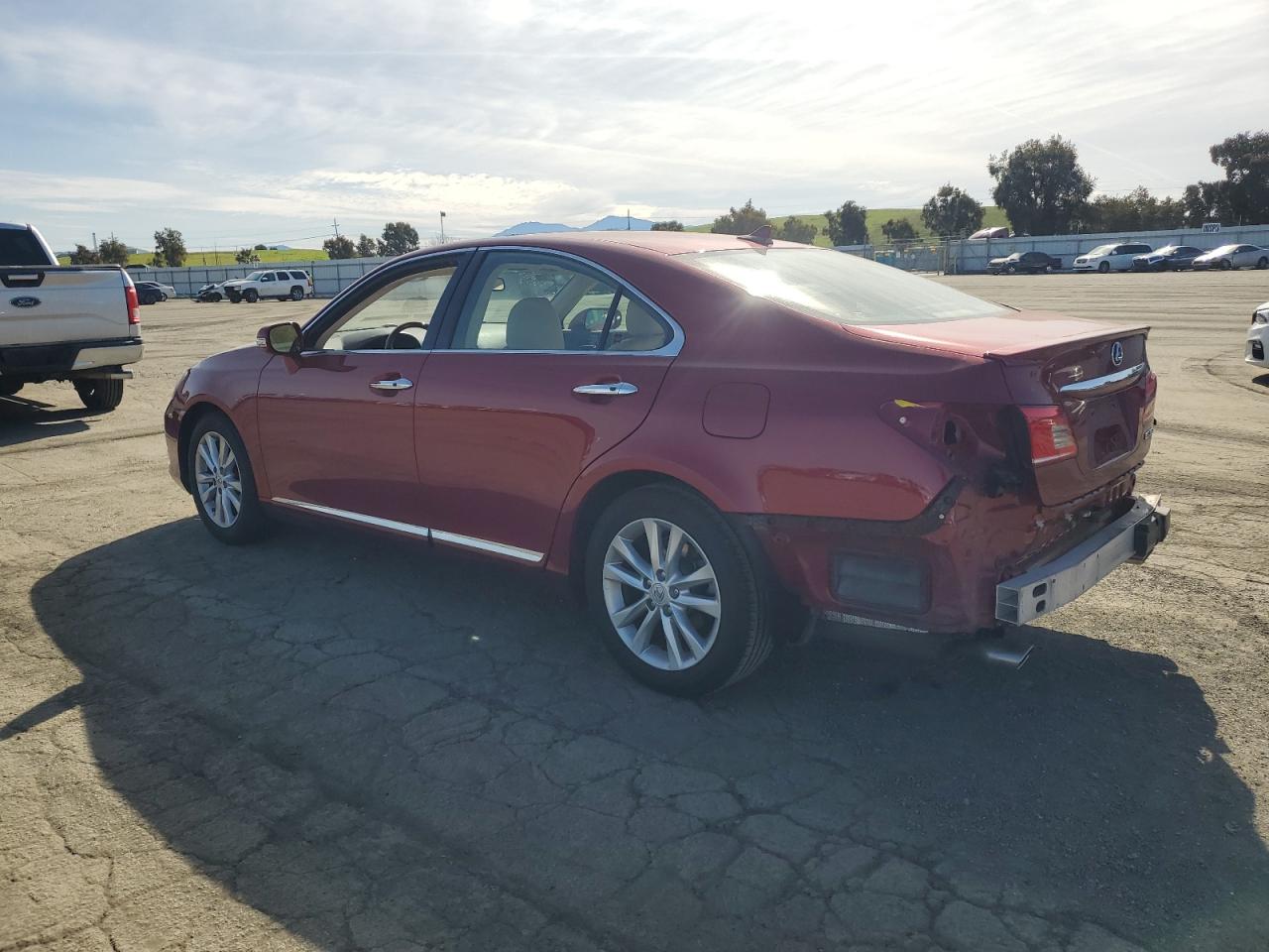2011 Lexus ES VIN JTHBK1EG8B2443999 Copart auction photo, rear end / side damage thumbnail 2