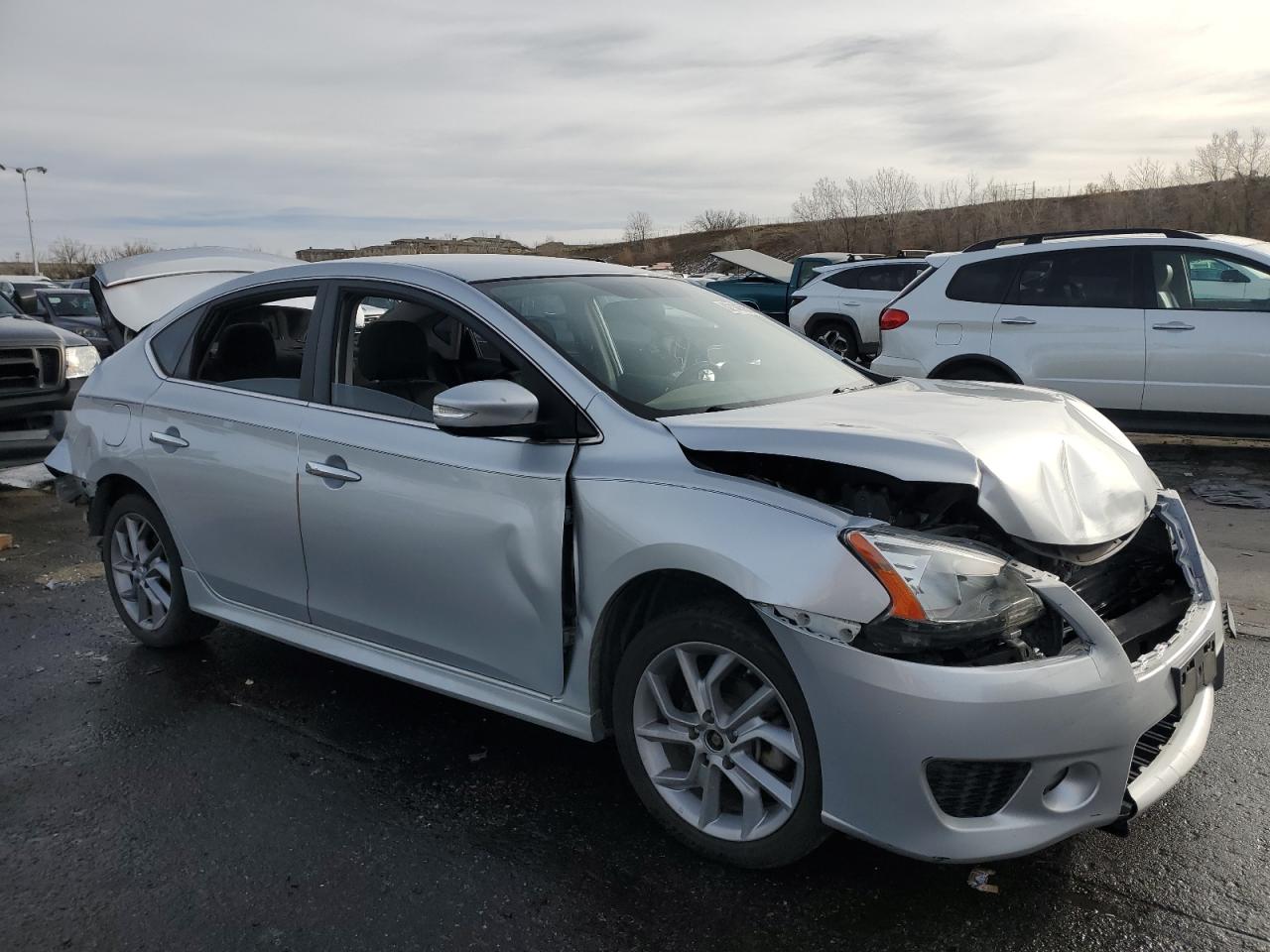 2015 Nissan Sentra VIN 3N1AB7AP9FY378838 Copart auction photo, rear end / front end damage thumbnail 4