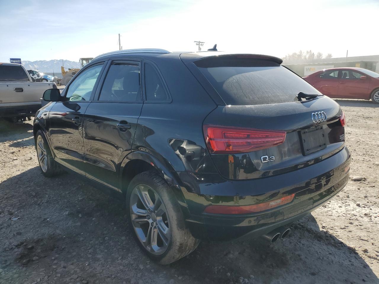 2018 Audi Q3 VIN WA1ECCFS2JR000659 Copart auction photo, side / front end damage thumbnail 2