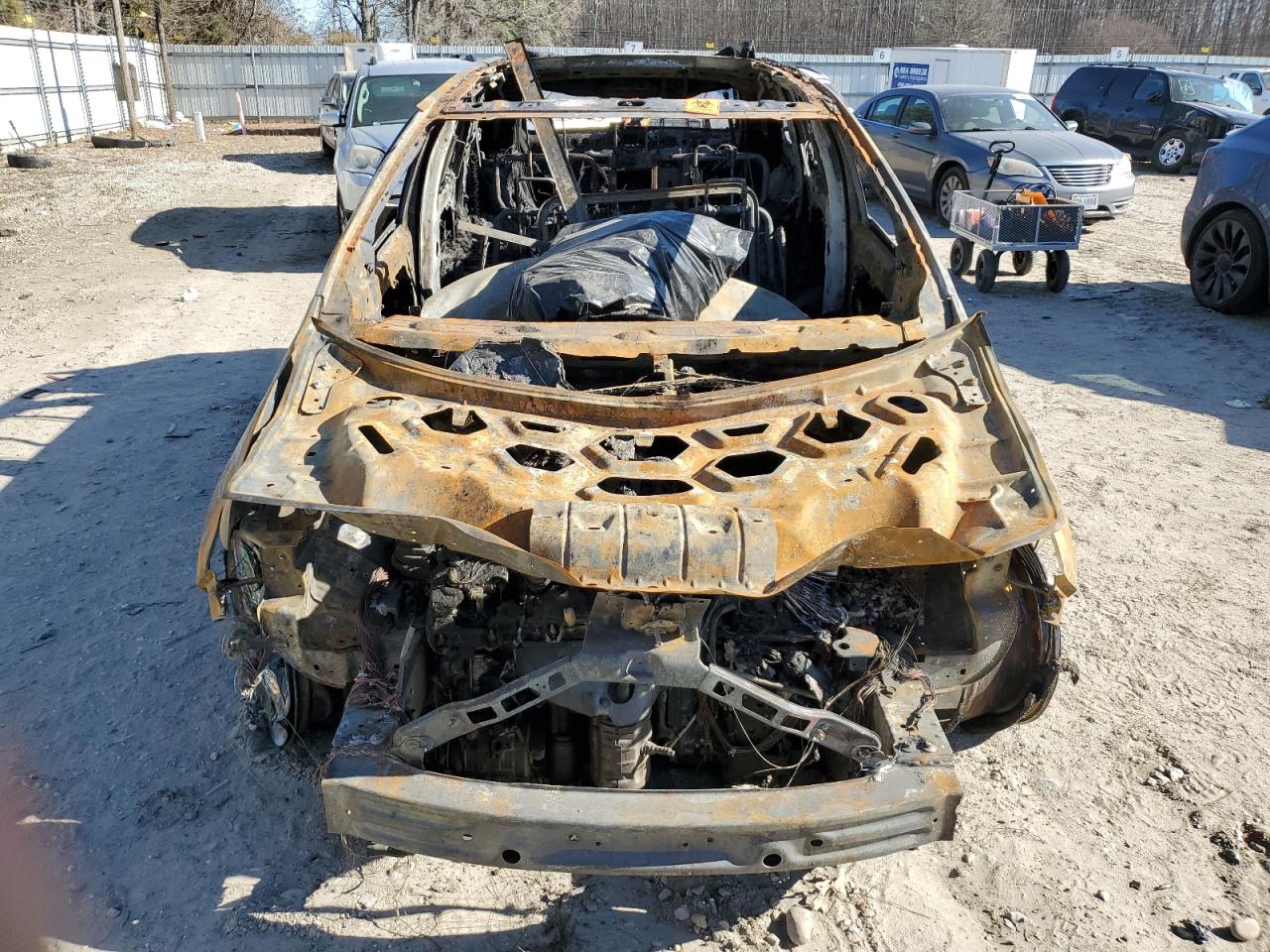 2013 Ford Edge VIN 2FMDK4KC6DBC61398 Copart auction photo, burn damage thumbnail 5