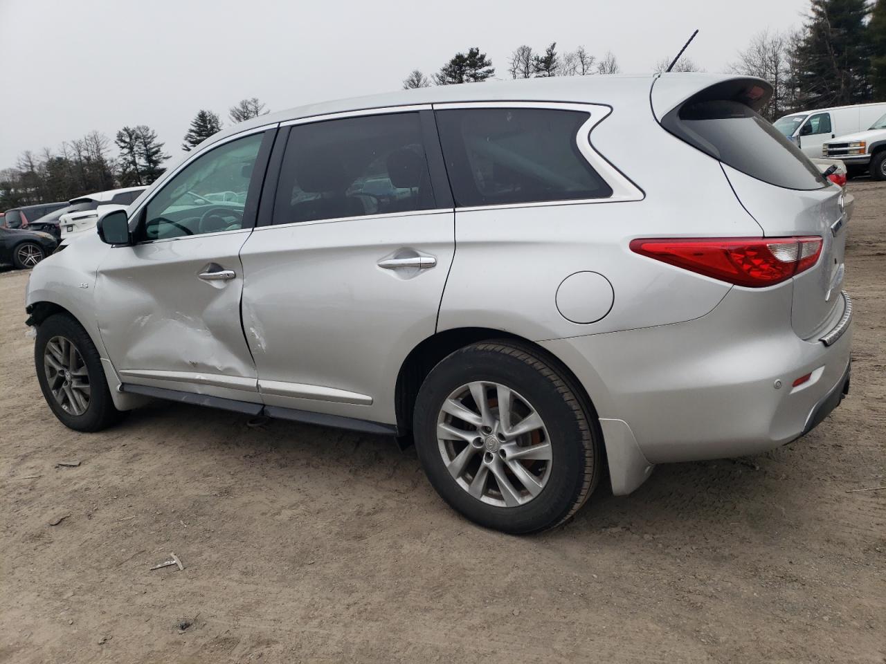2014 Infiniti QX60 VIN 5N1AL0MM7EC514678 Copart auction photo, front end / side damage thumbnail 2