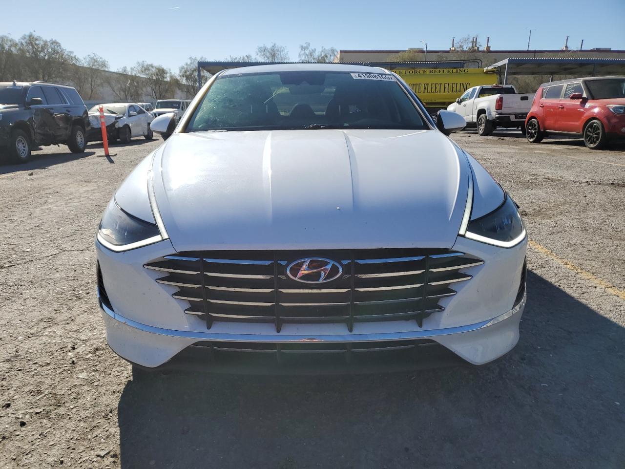 2021 Hyundai Sonata VIN 5NPEG4JA8MH104440 Copart auction photo, side / front end damage thumbnail 5
