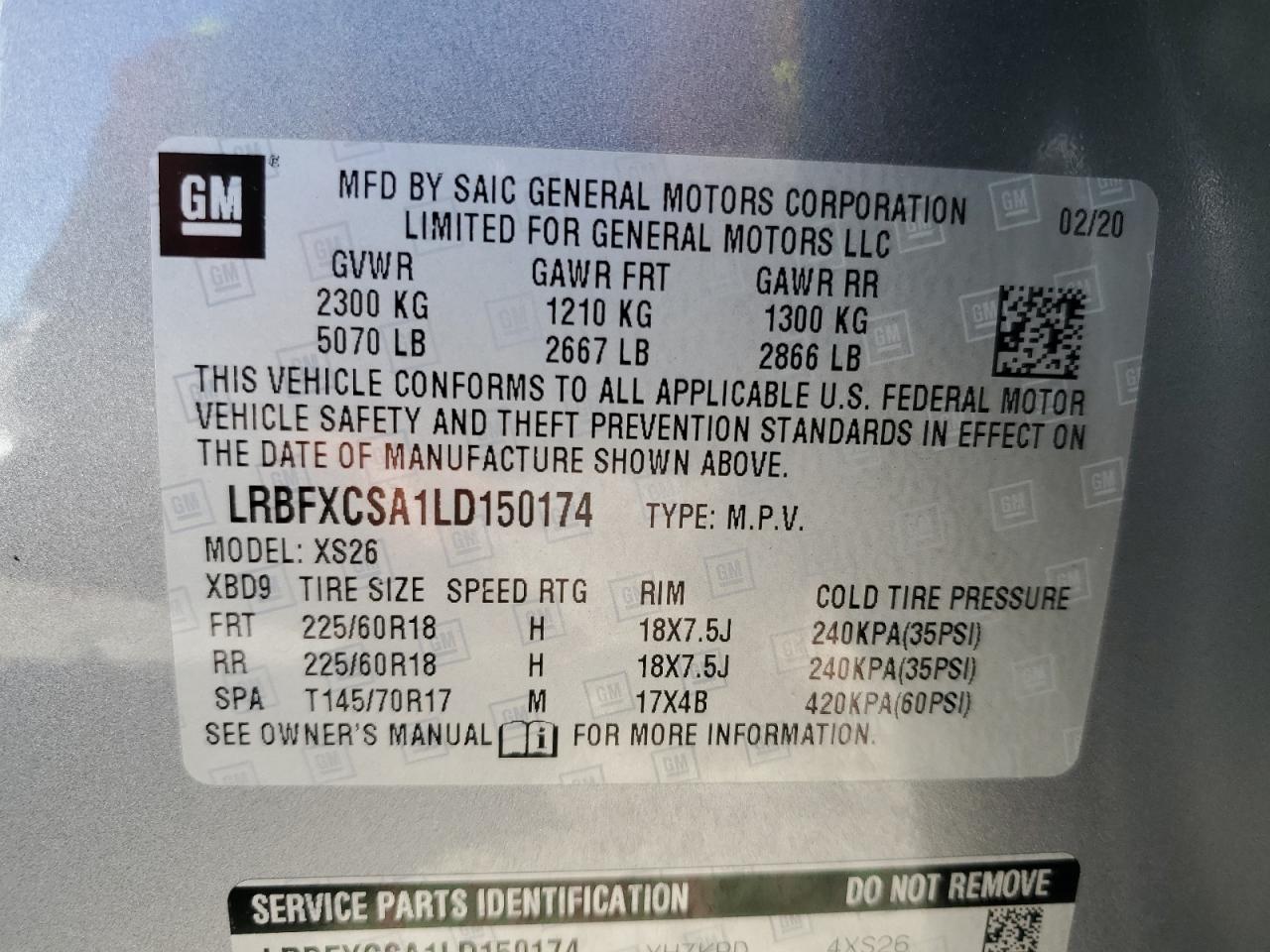 2020 Buick Envision VIN LRBFXCSA1LD150174 Copart auction photo, burn - engine damage thumbnail 13