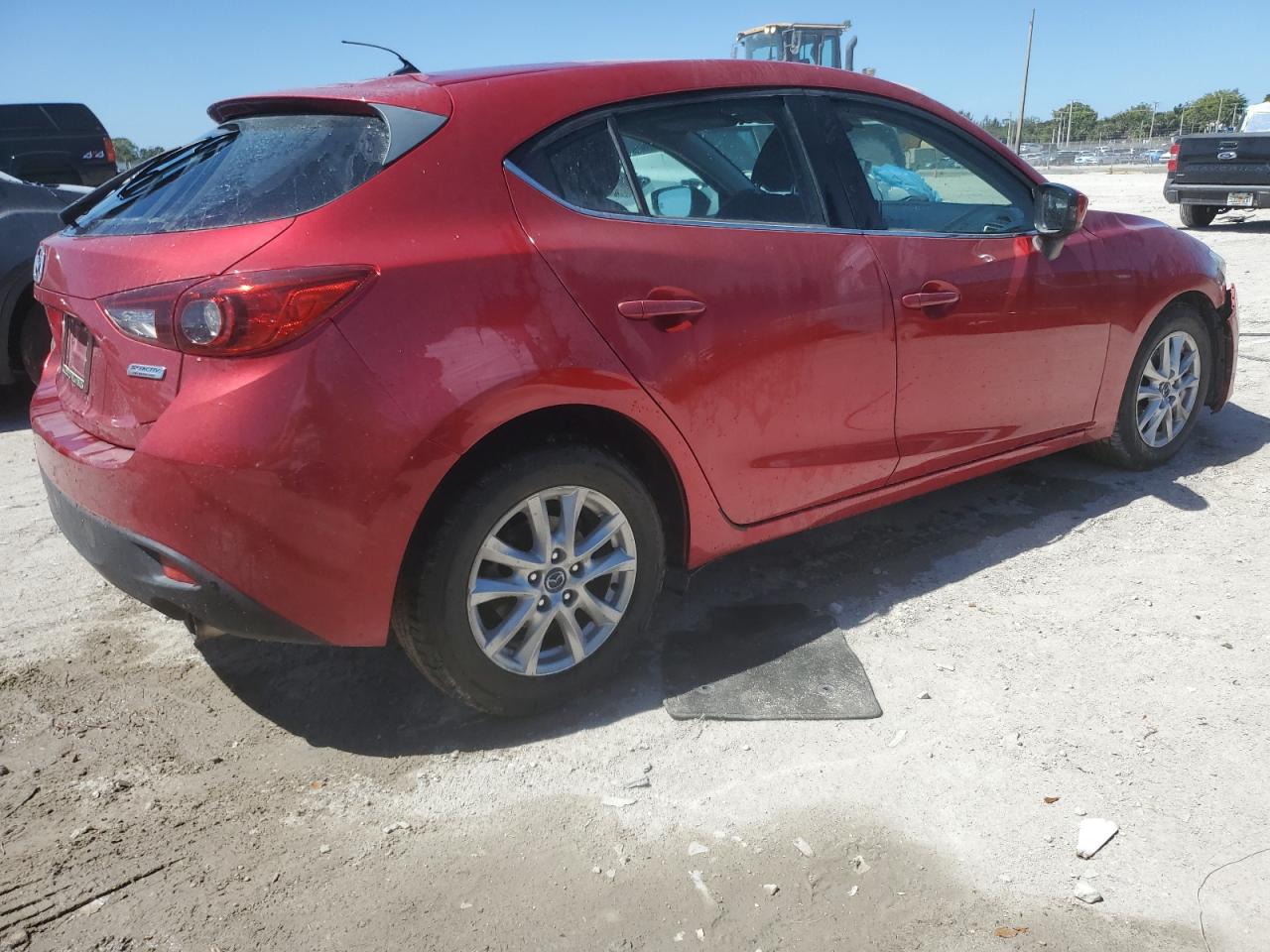 2016 Mazda 3 VIN 3MZBM1K75GM269323 Copart auction photo, side / front end damage thumbnail 3