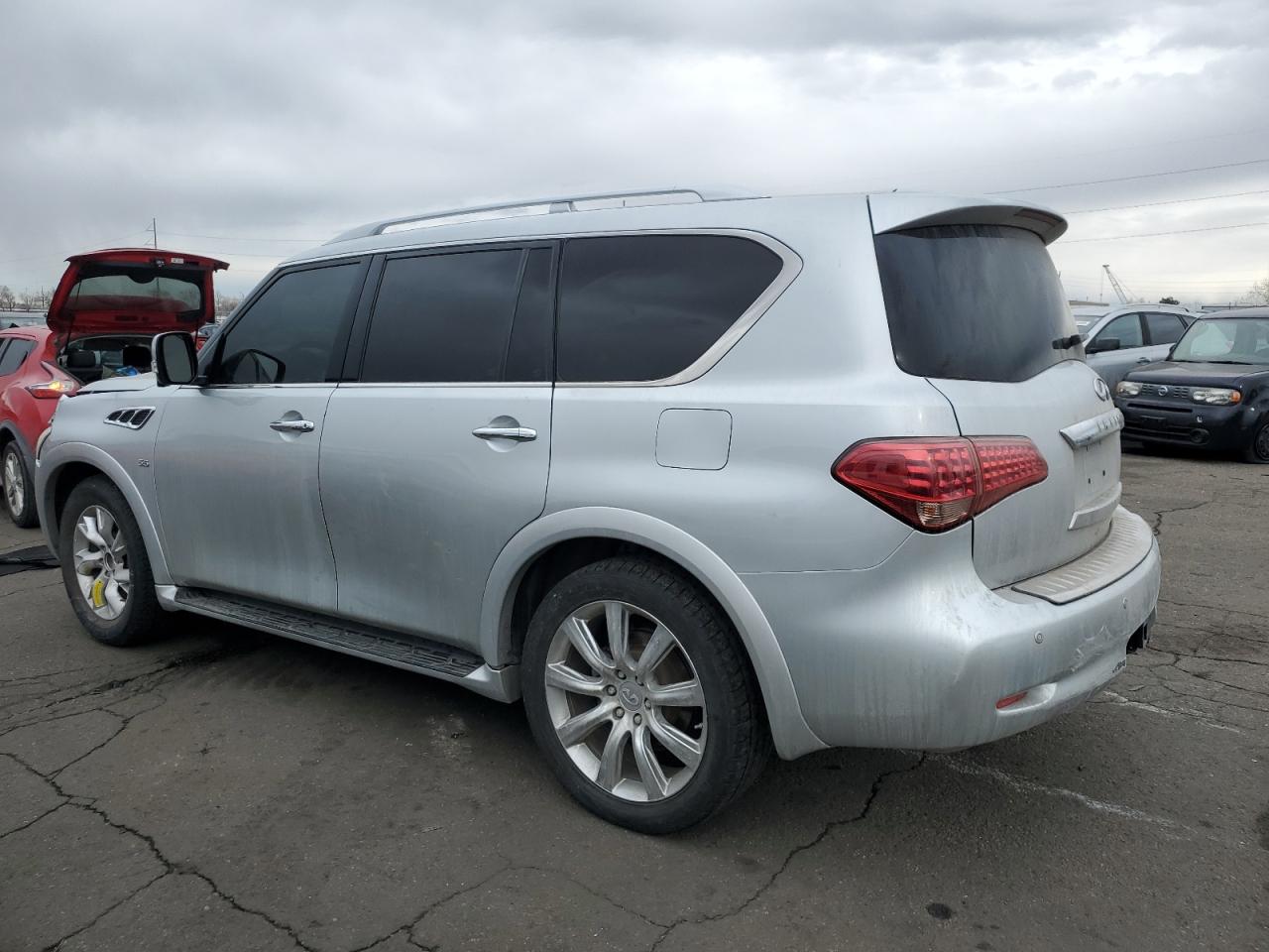 2014 Infiniti QX80 VIN JN8AZ2NE4E9063720 Copart auction photo, front end damage thumbnail 2