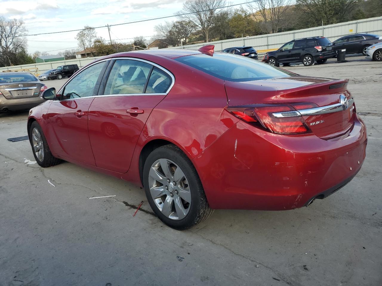 2015 Buick Regal VIN 2G4GN5EXXF9259110 Copart auction photo, front end / side damage thumbnail 2