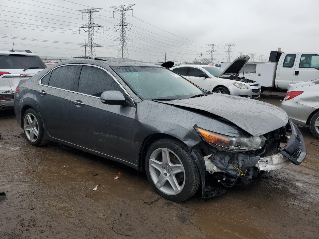 2010 Acura TSX VIN JH4CU2F63AC027541 Copart auction photo, front end / side damage thumbnail 4