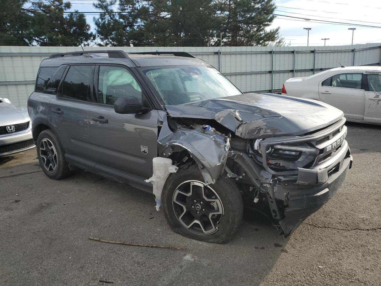 2021 Ford Bronco VIN 3FMCR9B65MRA09044 Copart auction photo, front end / side damage thumbnail 4