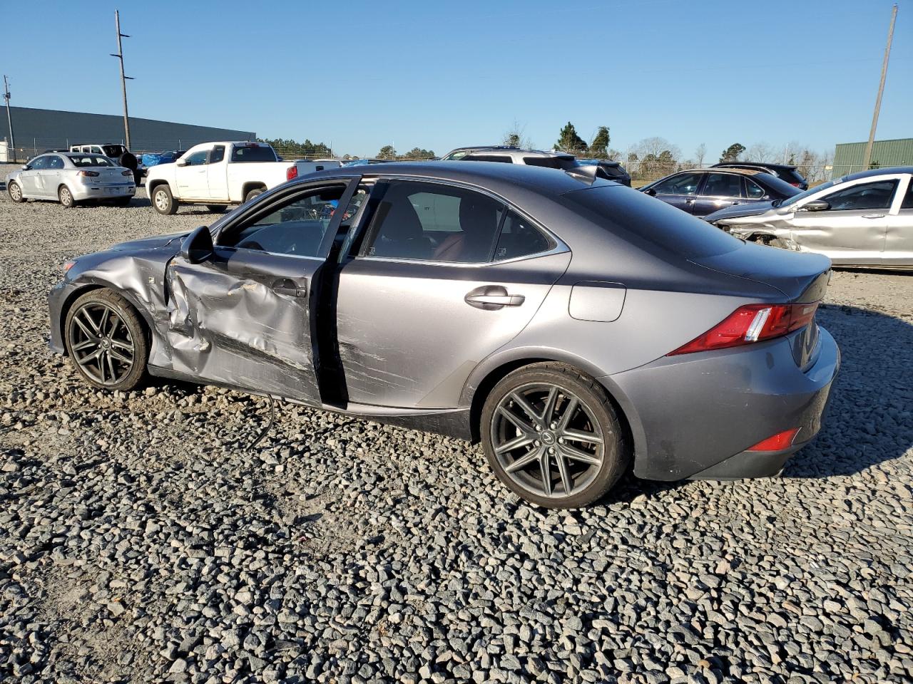 2014 Lexus IS VIN JTHBF1D23E5038890 Copart auction photo, side / front end damage thumbnail 2