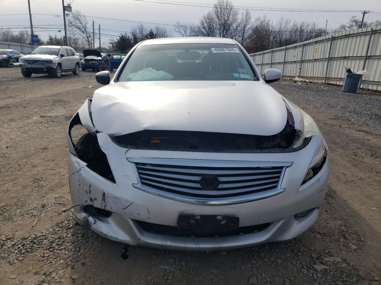 2012 Infiniti G VIN JN1DV6AR5CM731512 Copart auction photo, rear end / front end damage thumbnail 5