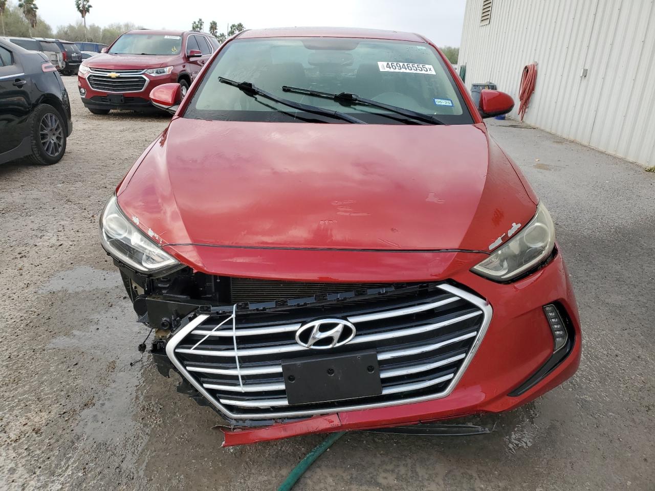2018 Hyundai Elantra VIN KMHD84LF5JU451092 Copart auction photo, front end / undercarriage damage thumbnail 5
