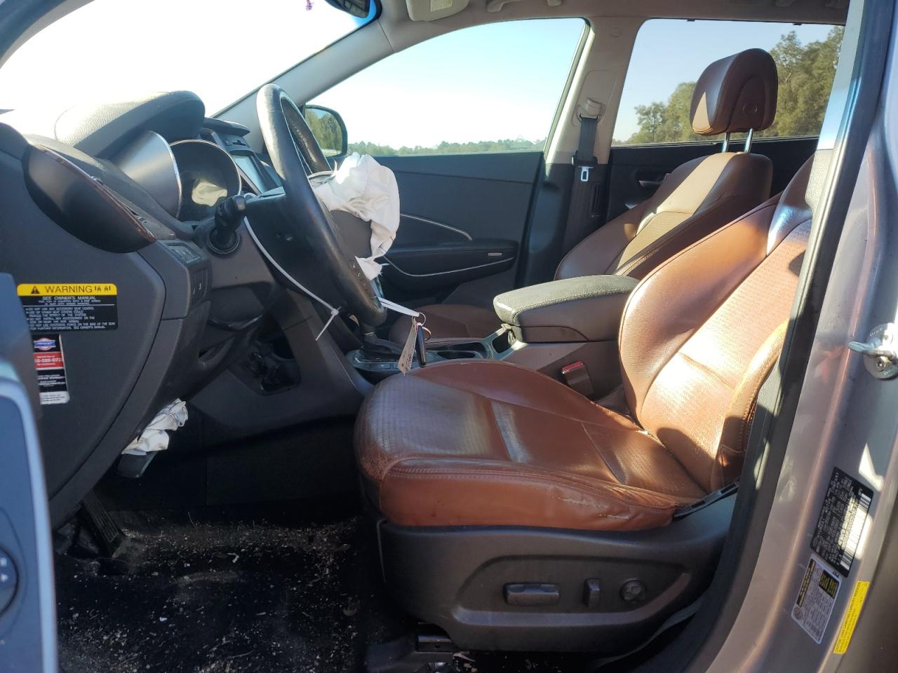 2013 Hyundai Santa Fe VIN KM8SR4HF3DU005797 Copart auction photo, front end / side damage thumbnail 7