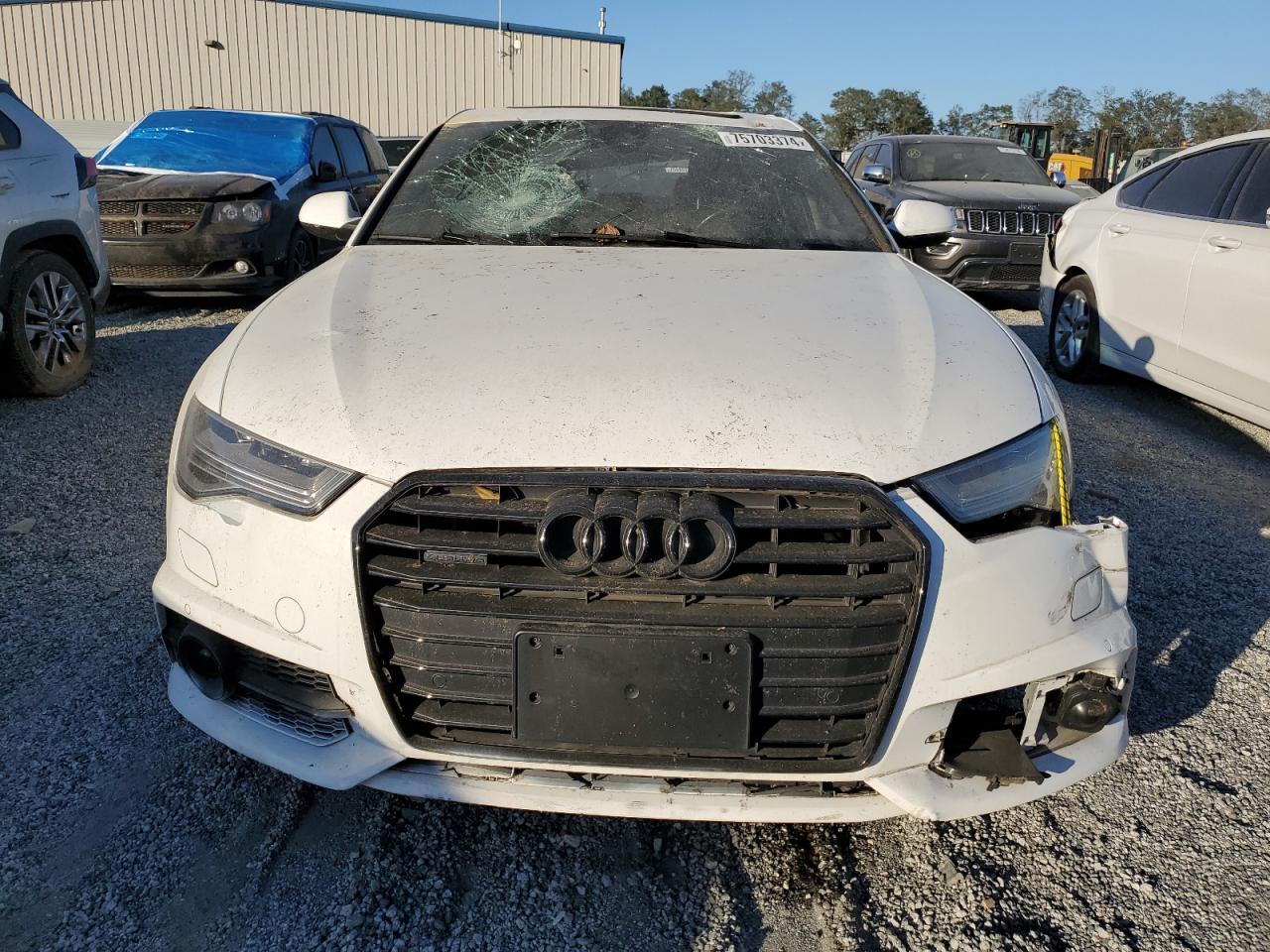 2018 Audi A6 VIN WAUG8AFC7JN036638 Copart auction photo, top/roof / front end damage thumbnail 5