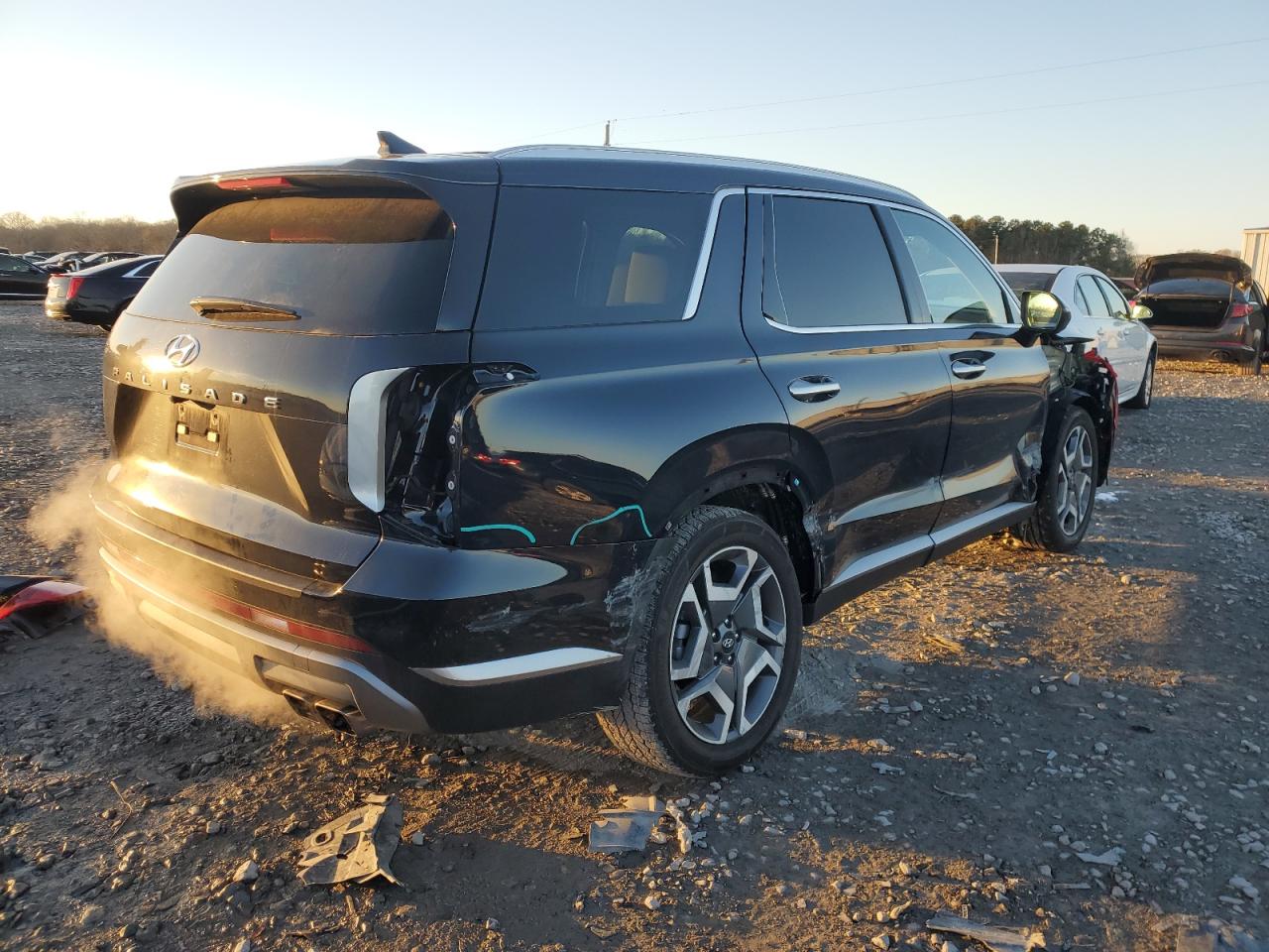 2024 Hyundai Palisade VIN KM8R44GE2RU704951 Copart auction photo, all over damage thumbnail 3