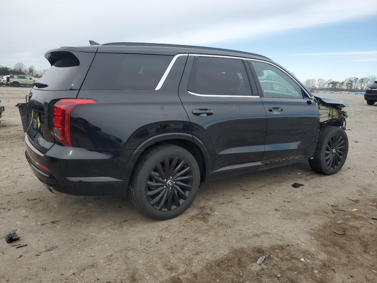 2024 Hyundai Palisade VIN KM8R7DGE6RU716950 Copart auction photo, front end / side damage thumbnail 3