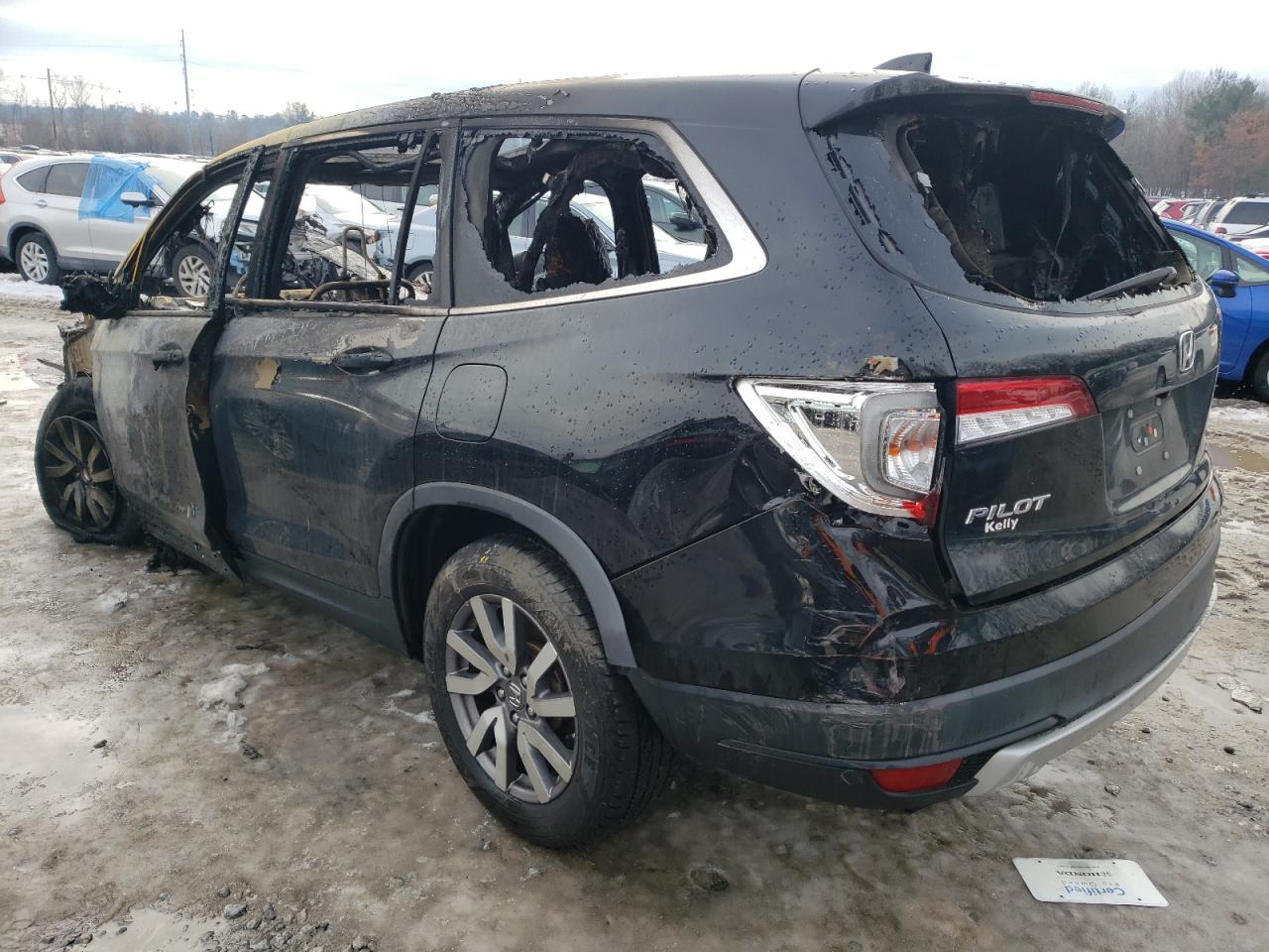 2020 Honda Pilot VIN 5FNYF6H56LB016651 Copart auction photo, burn - engine / burn - interior damage thumbnail 2