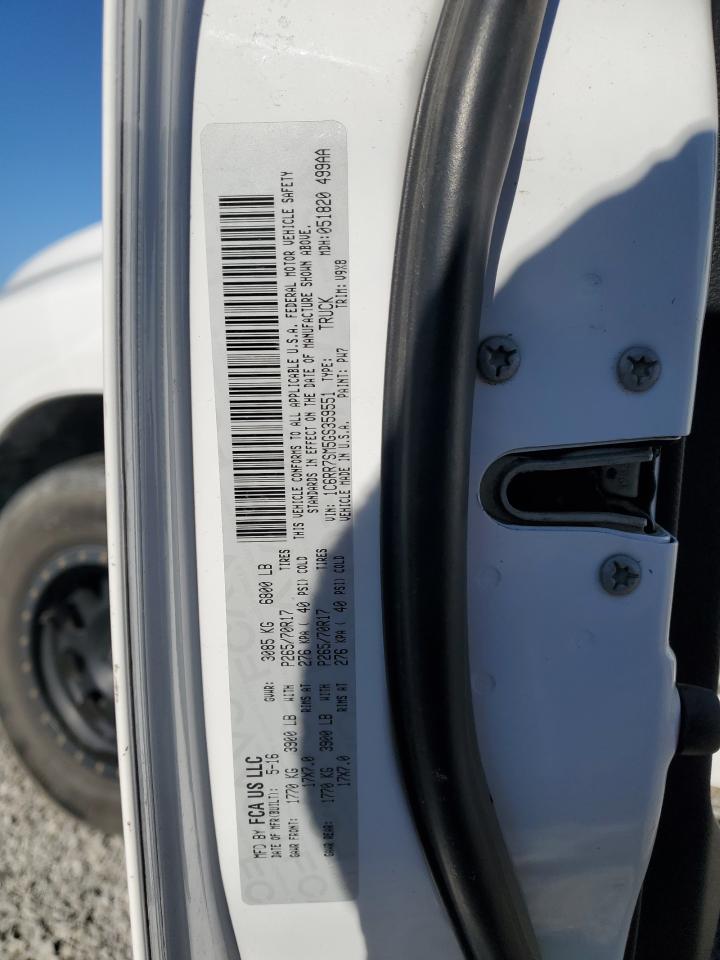 2016 RAM 1500 VIN 1C6RR7SM5GS359551 Copart auction photo, side / rear end damage thumbnail 12