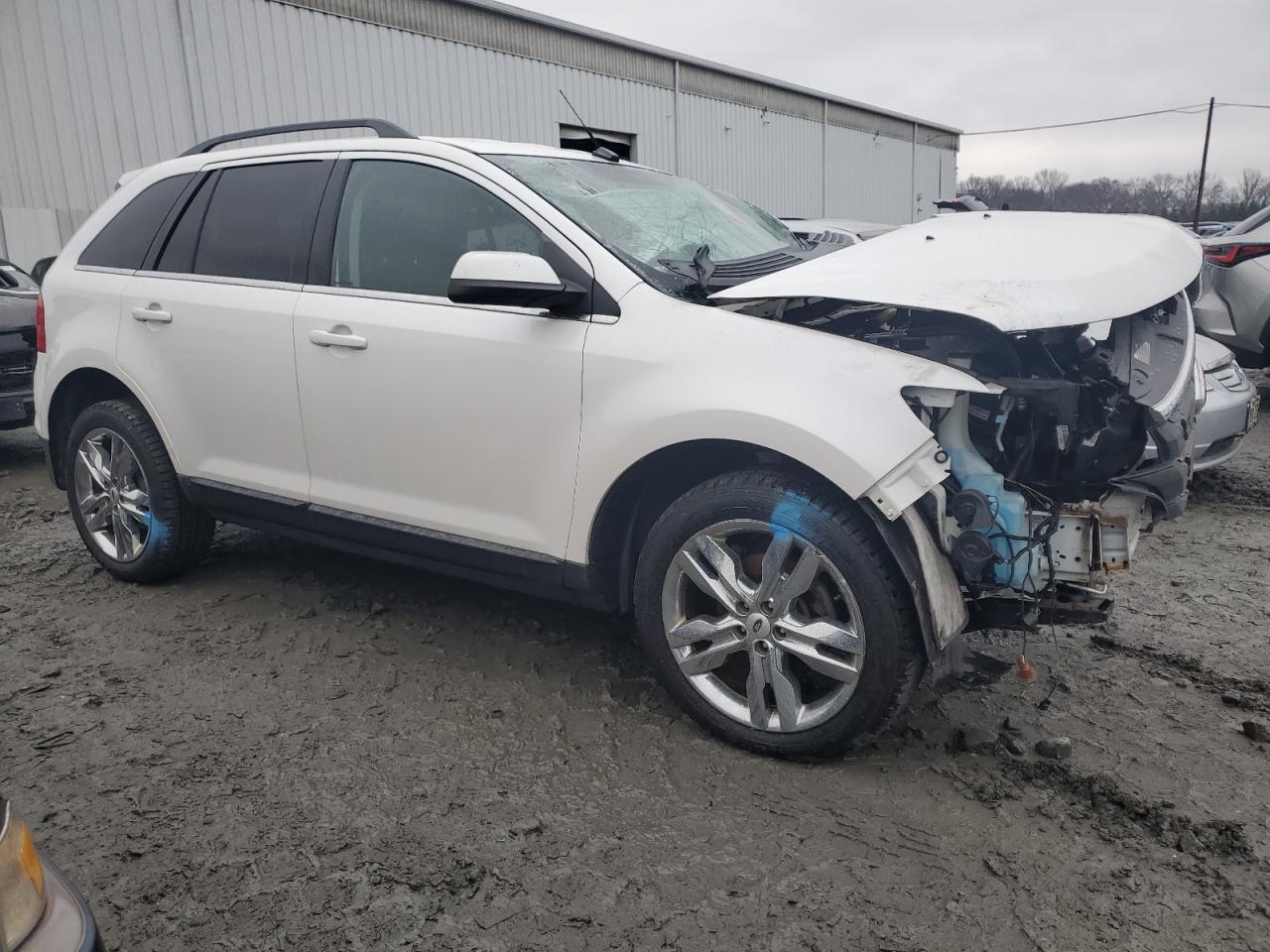 2014 Ford Edge VIN 2FMDK4KC1EBB43910 Copart auction photo, front end / side damage thumbnail 4