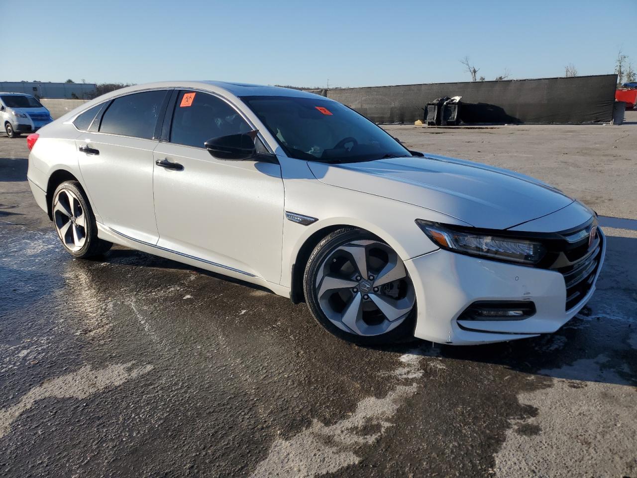 2018 Honda Accord VIN 1HGCV1F99JA125389 Copart auction photo, front end / side damage thumbnail 4
