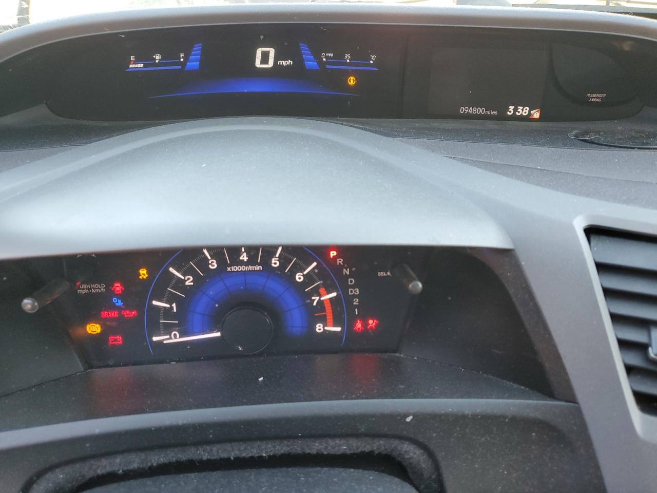 2012 Honda Civic VIN 19XFB2F53CE357185 Copart auction photo, front end damage thumbnail 9