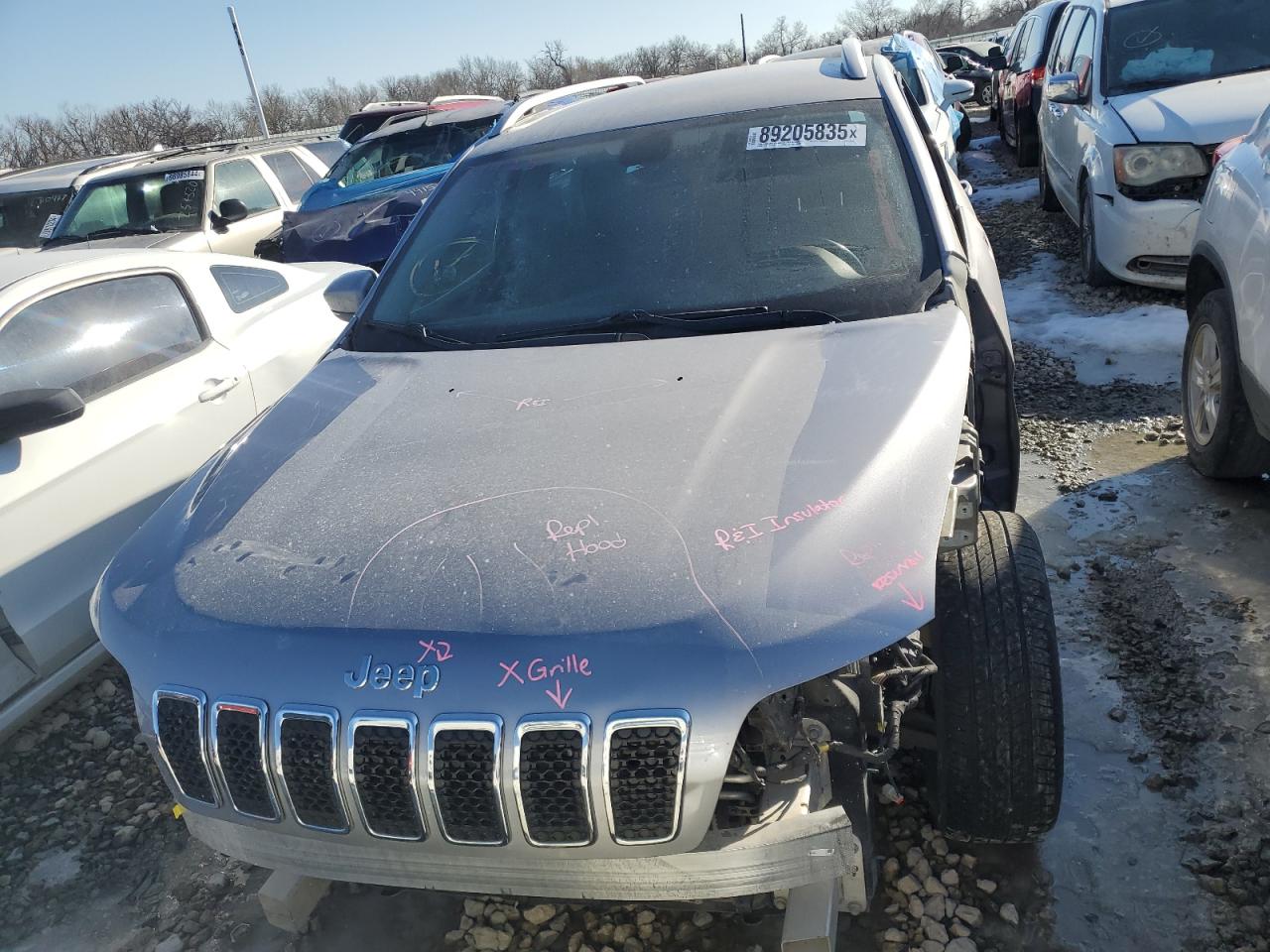 2019 Jeep Grand Cherokee VIN 1C4PJLDB6KD433701 Copart auction photo, front end / hail damage thumbnail 5