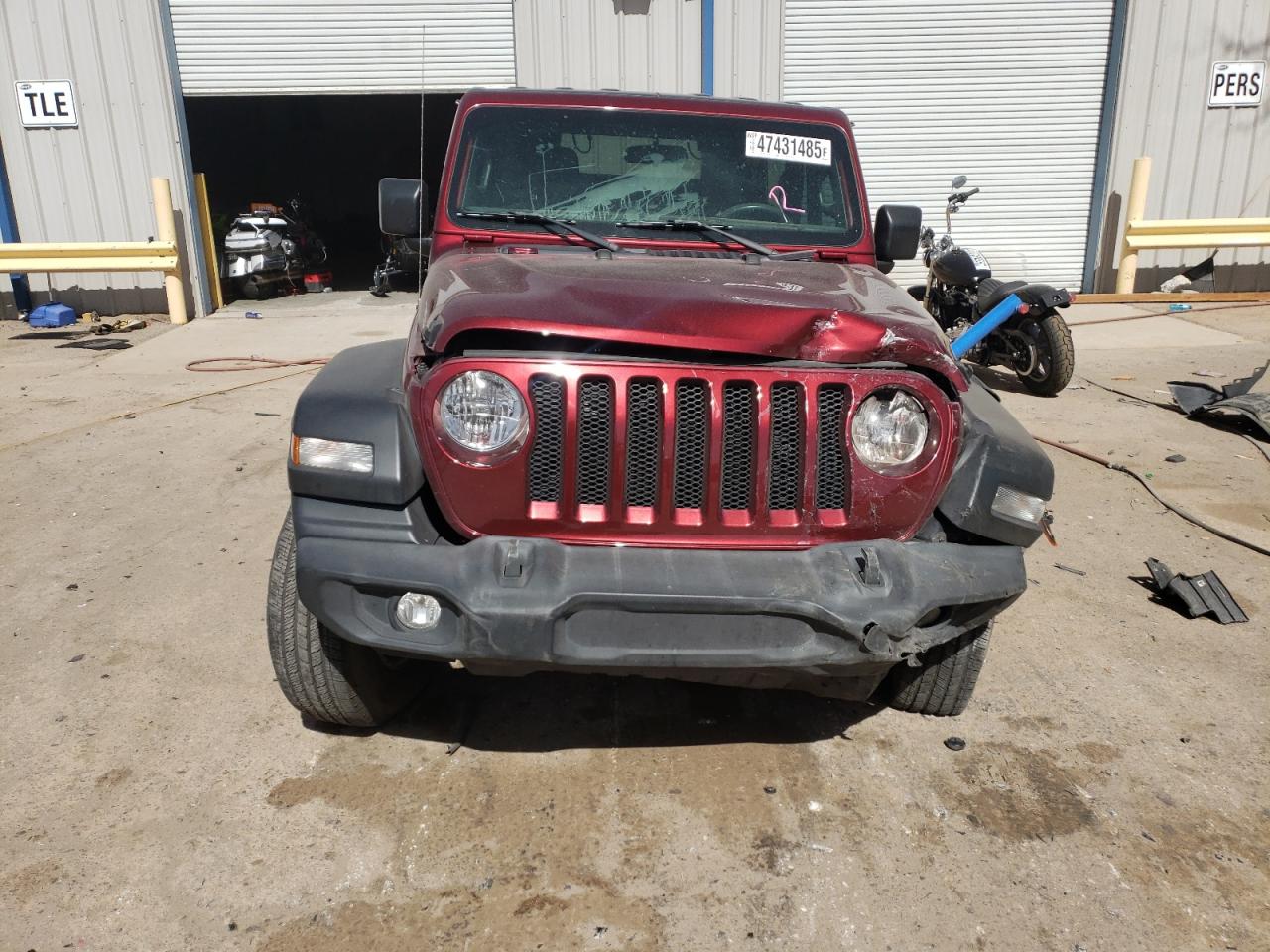 2021 Jeep Wrangler VIN 1C4HJXAG8MW817482 Copart auction photo, front end damage thumbnail 5